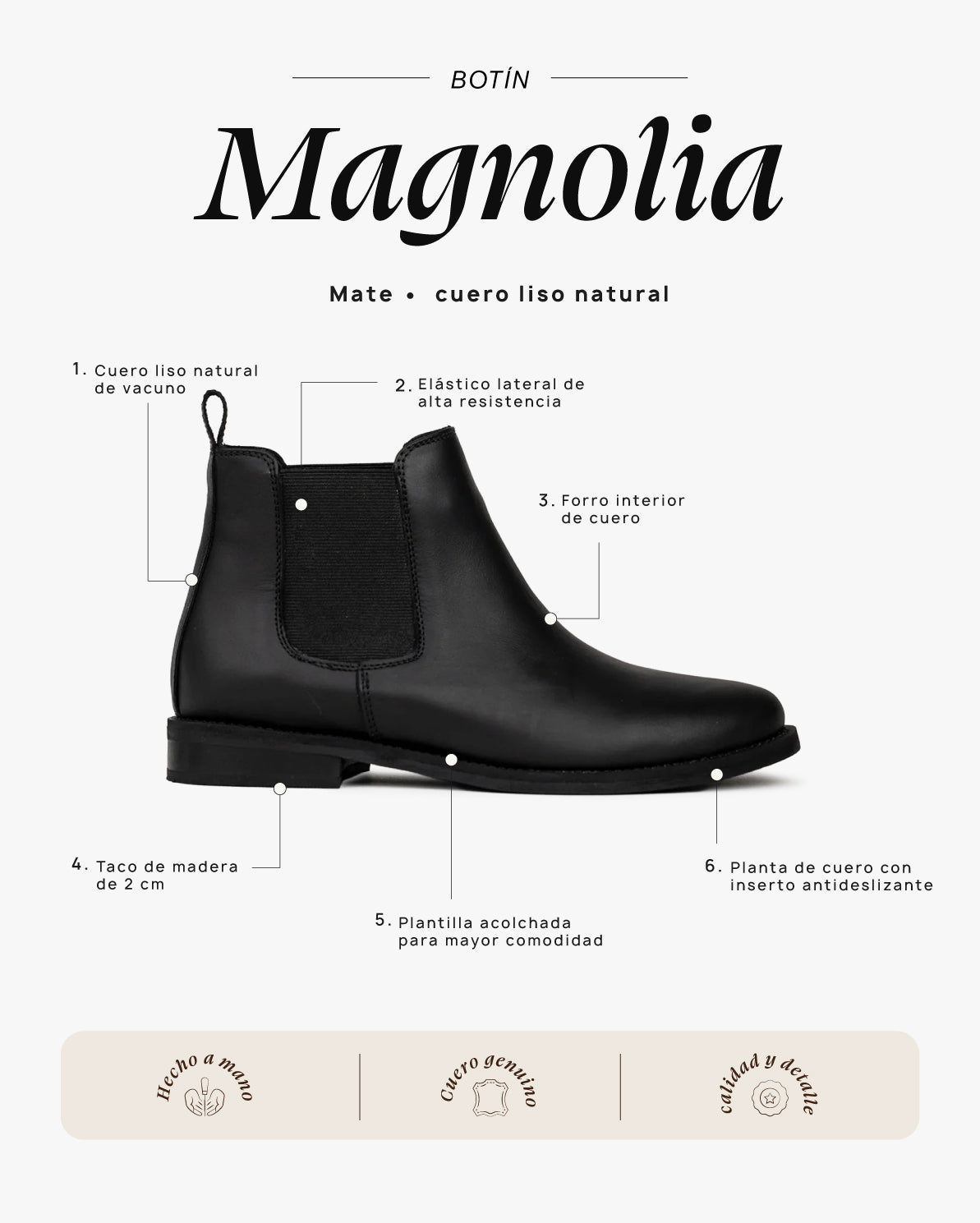 Botín Magnolia Mate - Galana