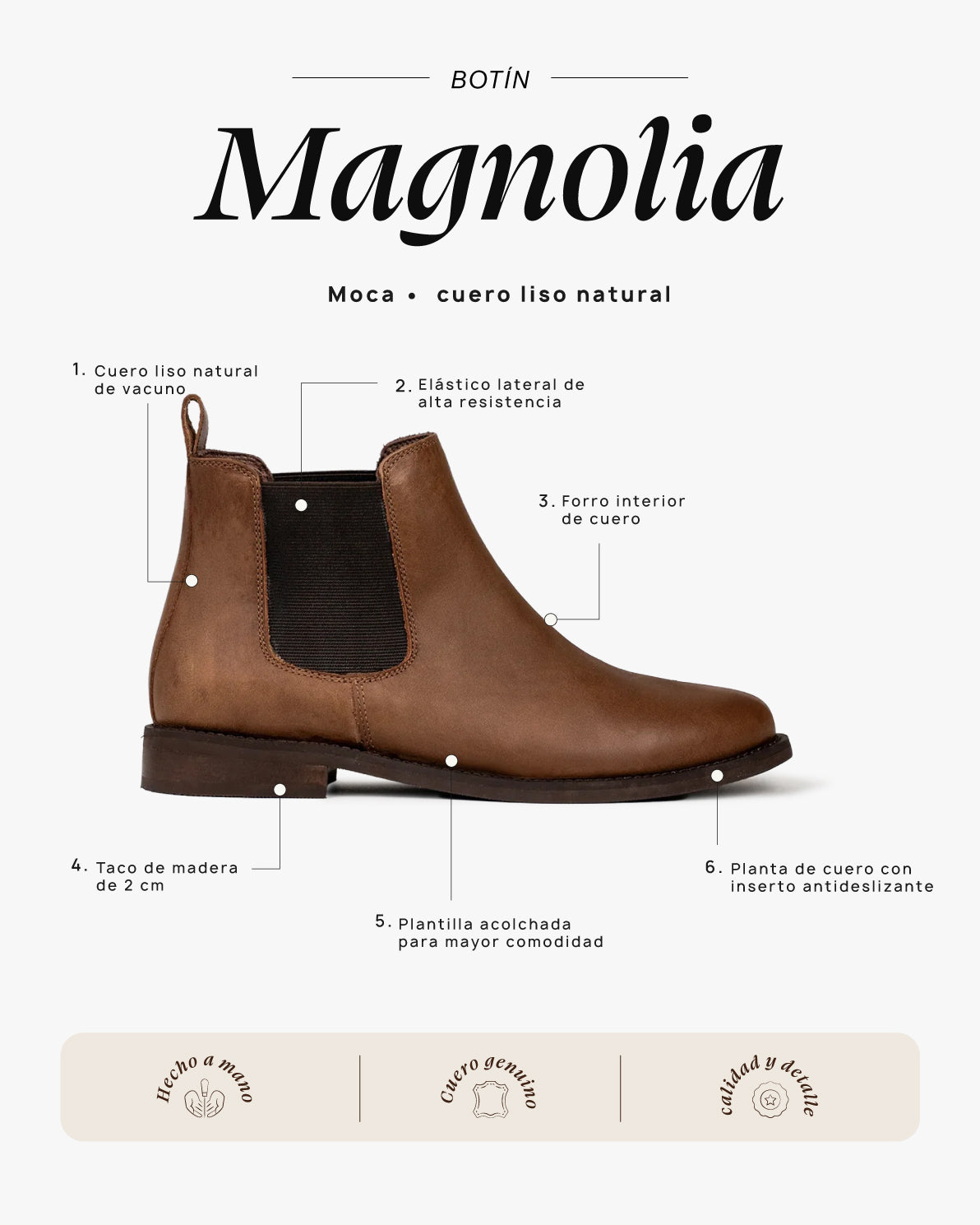 Botín Magnolia Moca - Galana
