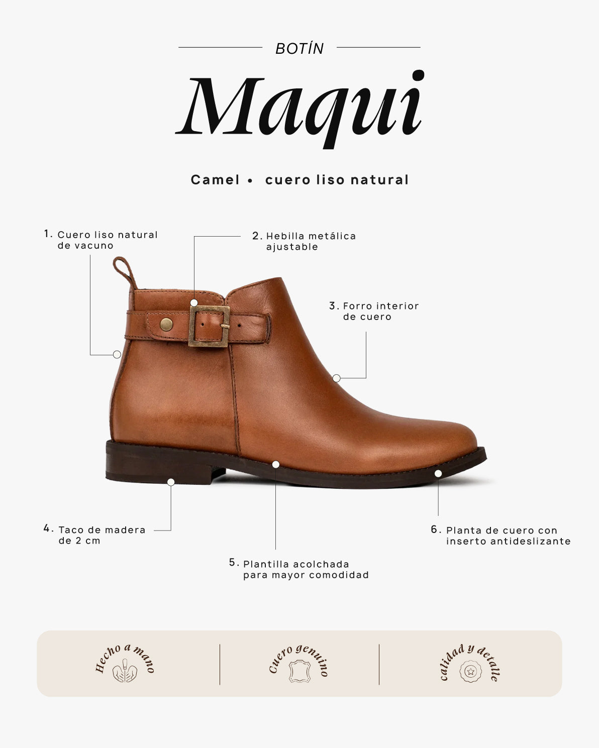 Botín Maqui Camel - Galana