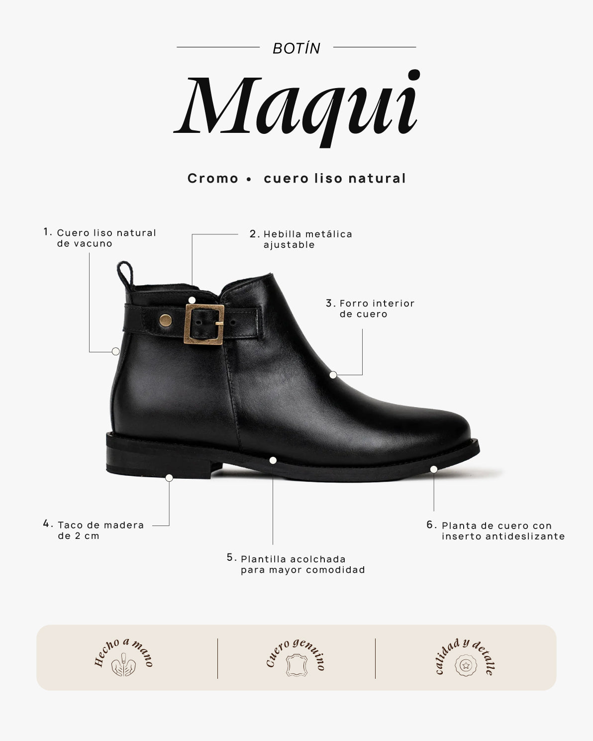 Botín Maqui Cromo - Galana