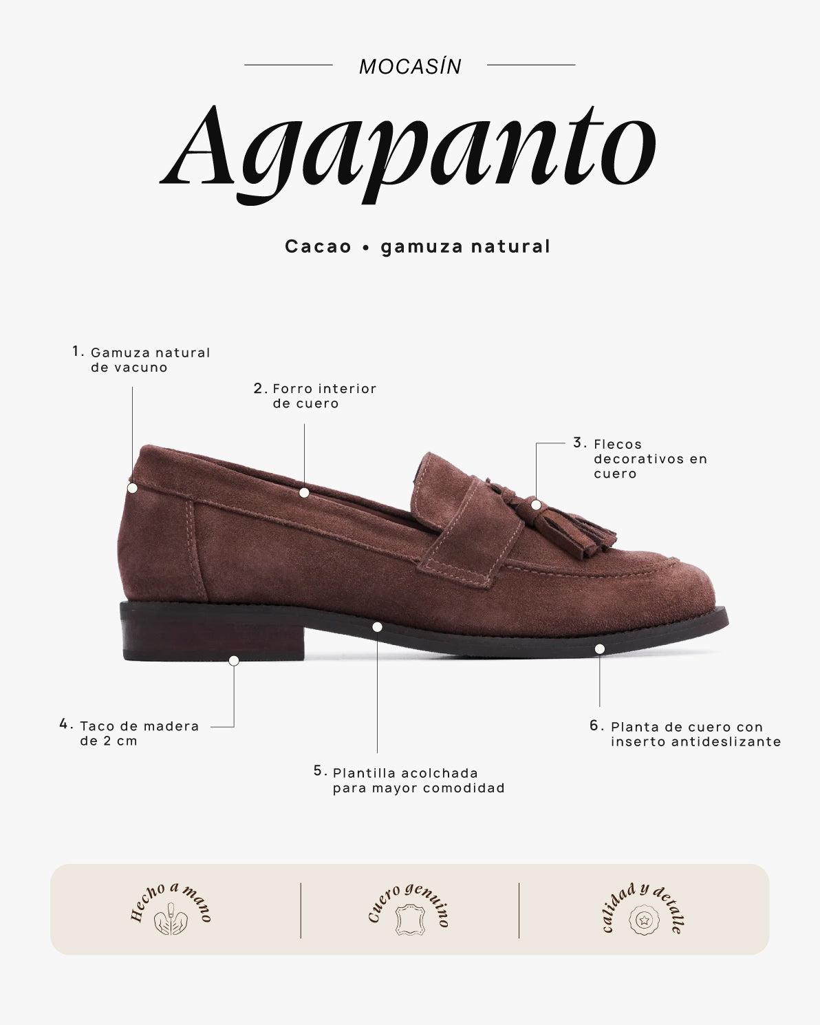Mocasín Agapanto Cacao - Galana