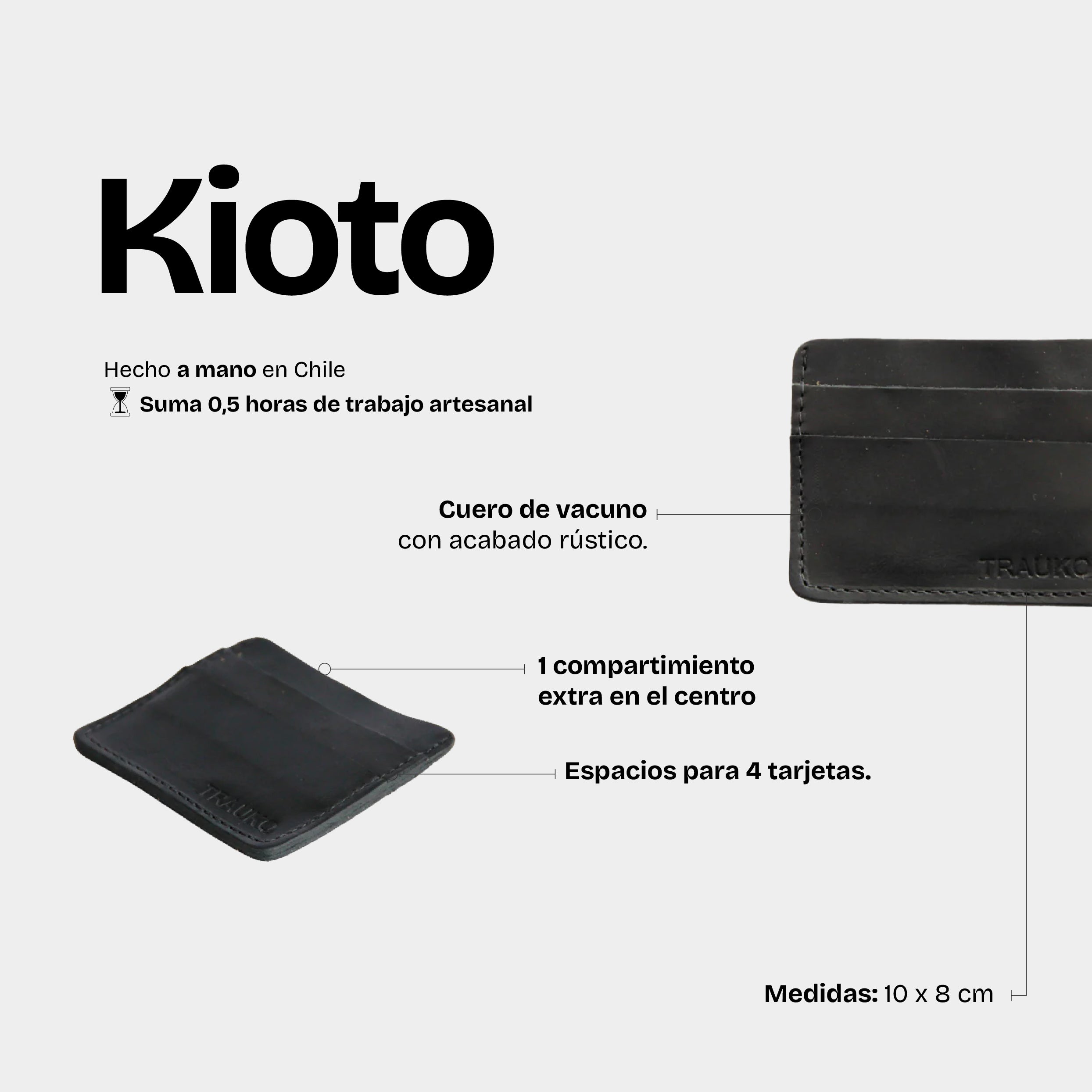 Tarjetero Kioto Negro