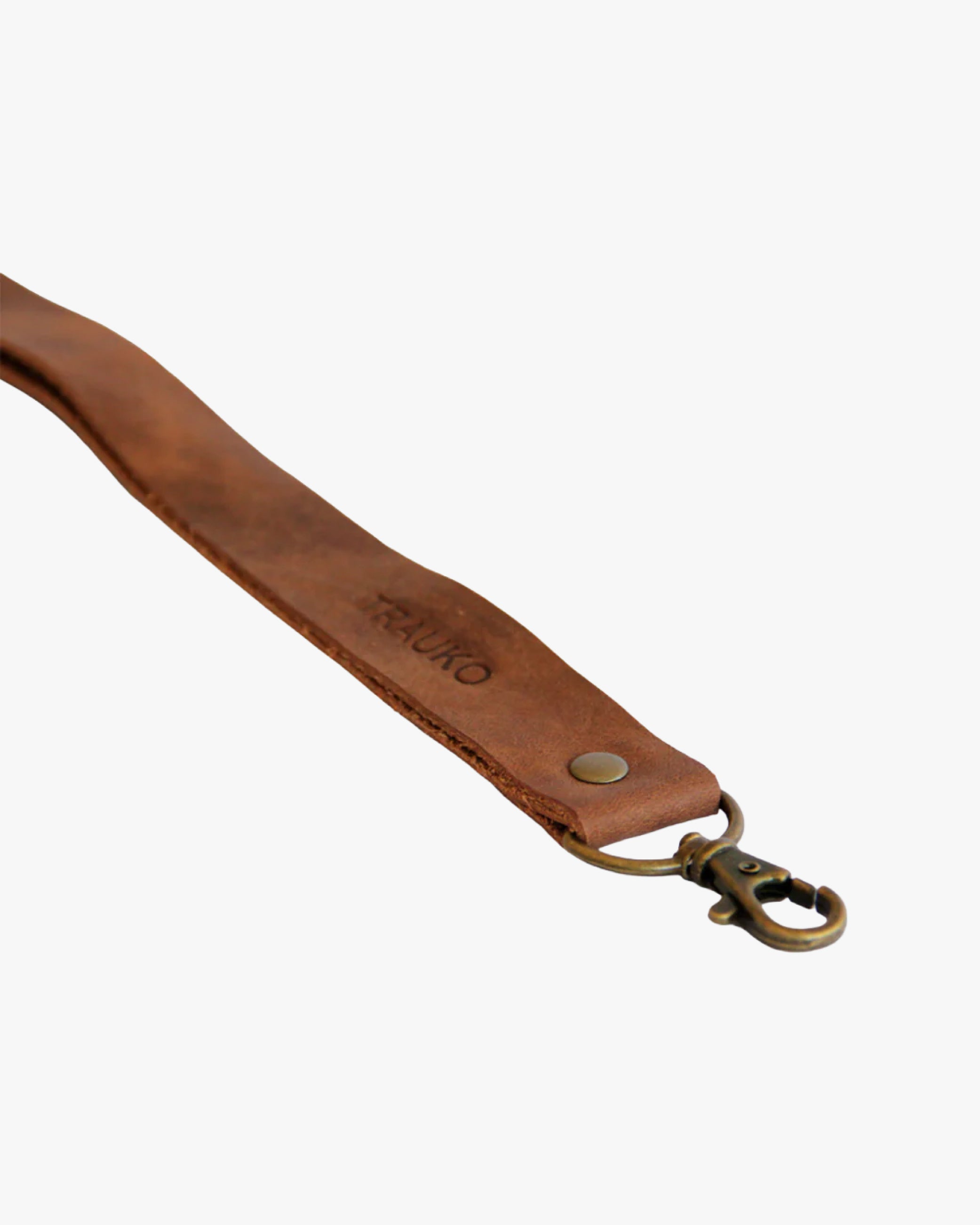 Lanyard de Cuero Café
