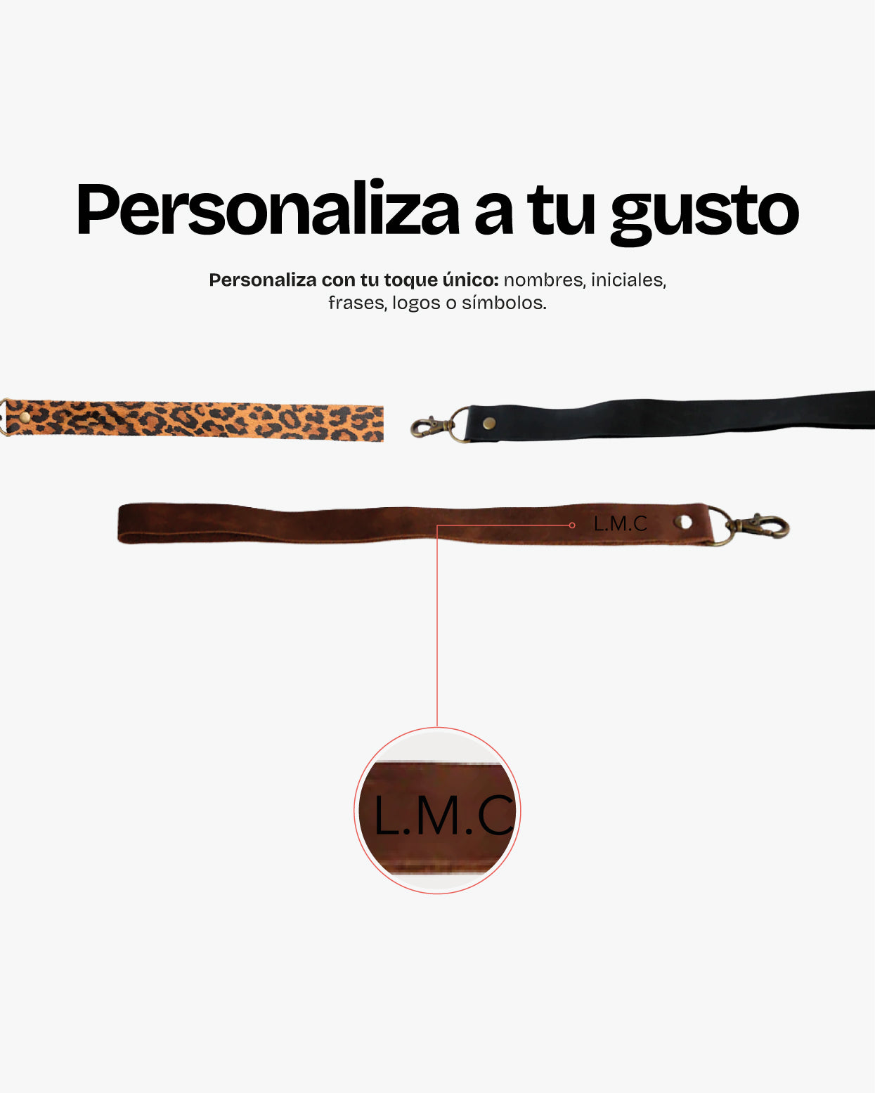 Lanyard de Cuero Café - Trauko