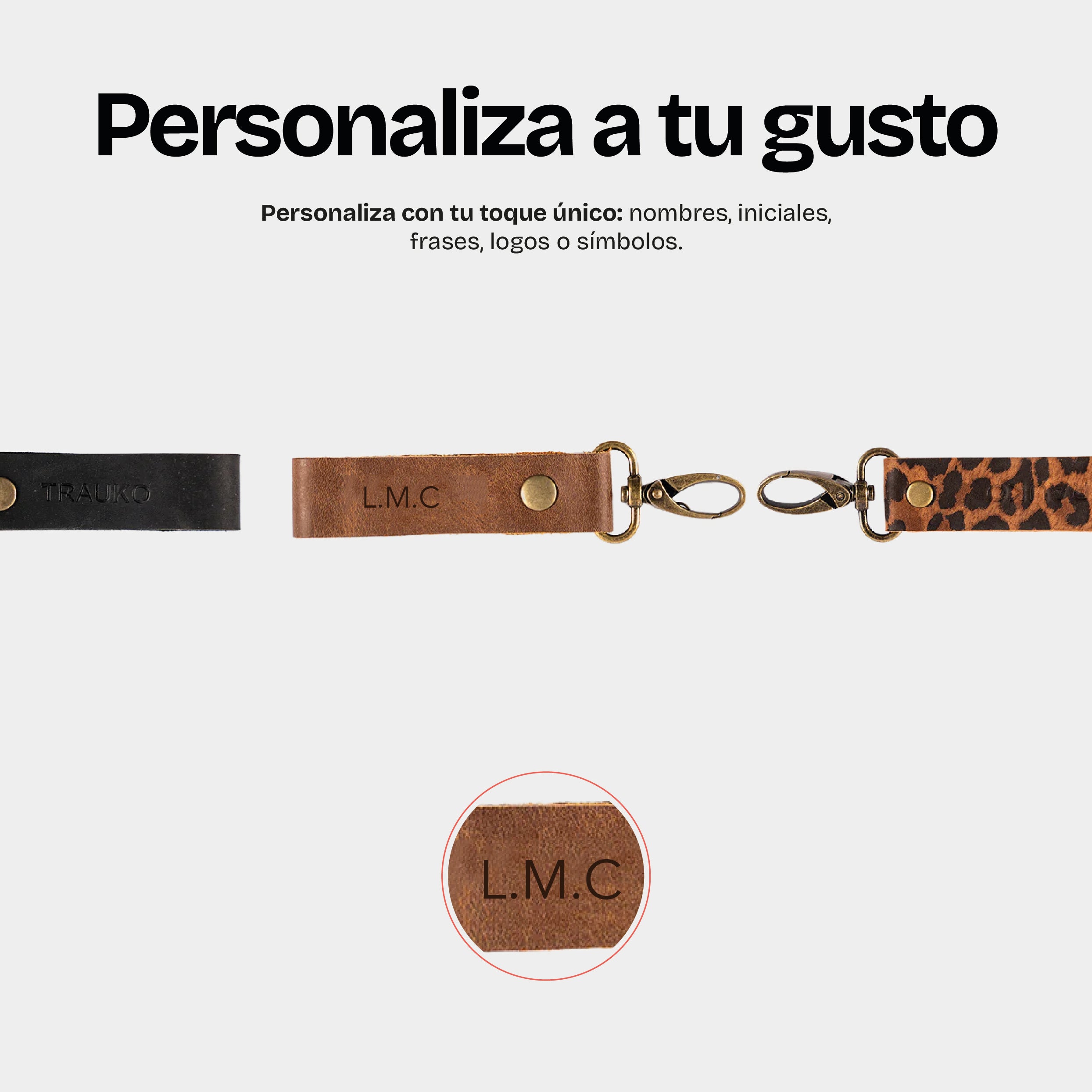 Llavero de Cuero Negro - Trauko