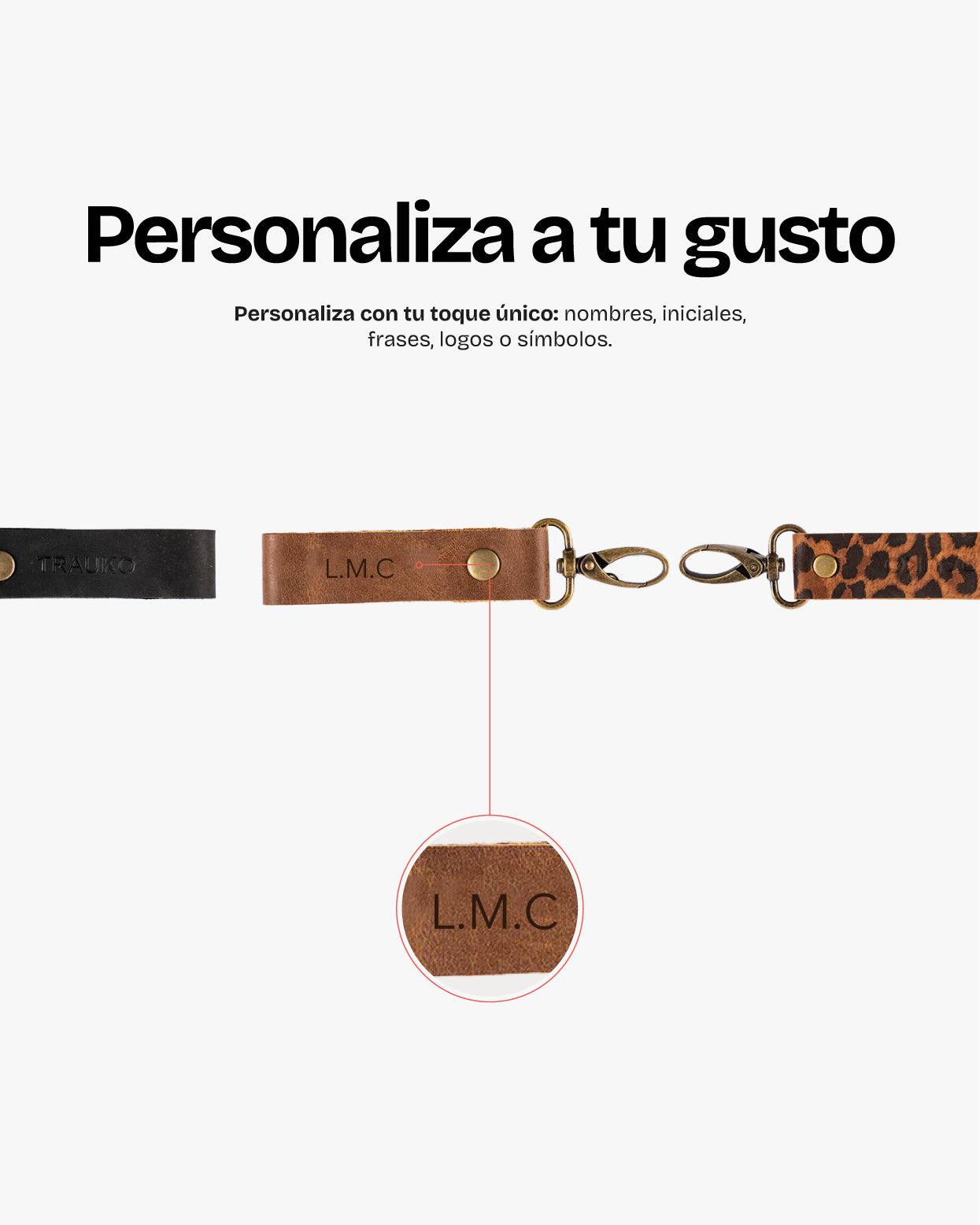 Llavero de Cuero Negro - Trauko