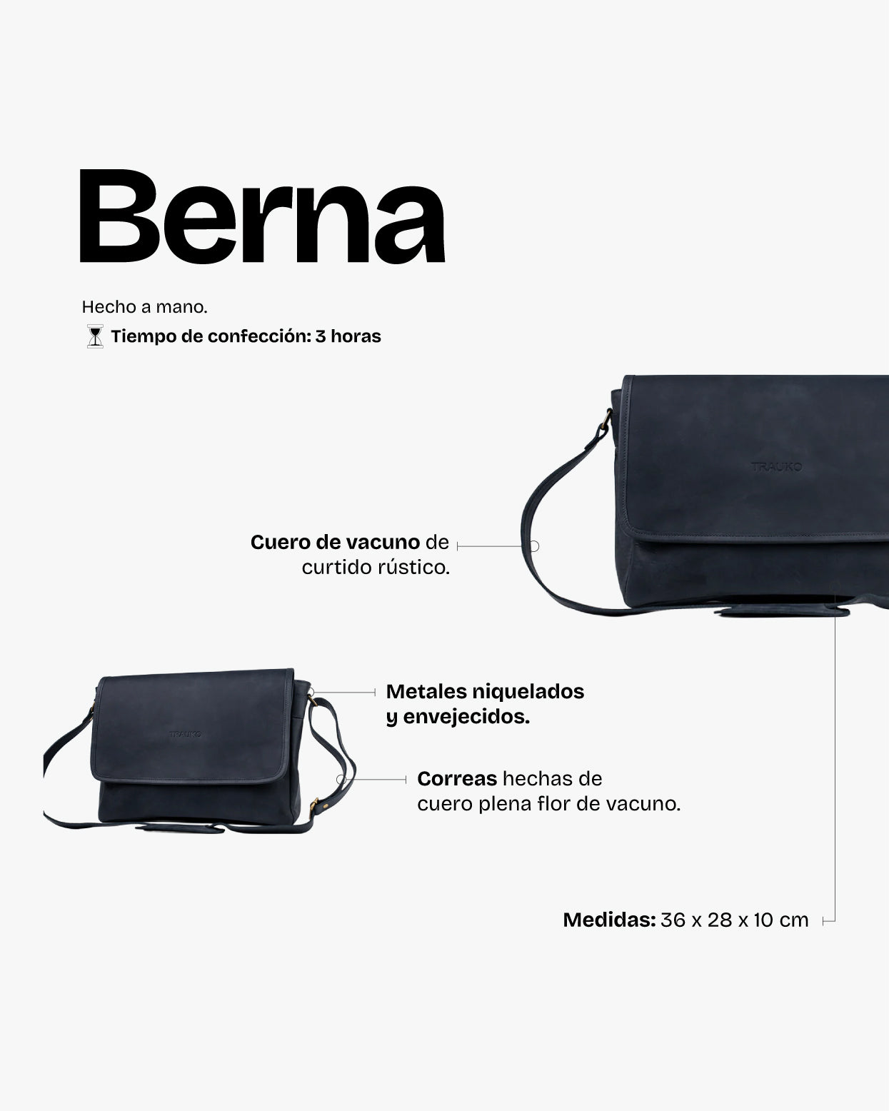 Maletín Berna Negro - Trauko