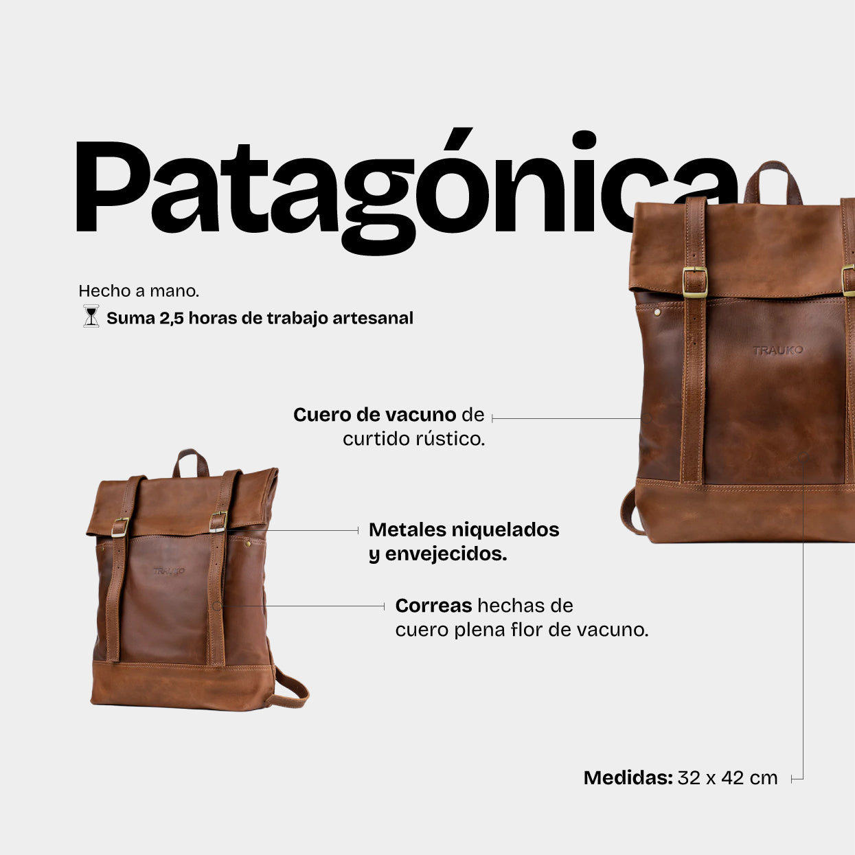 Mochila Patagónica Café - Trauko