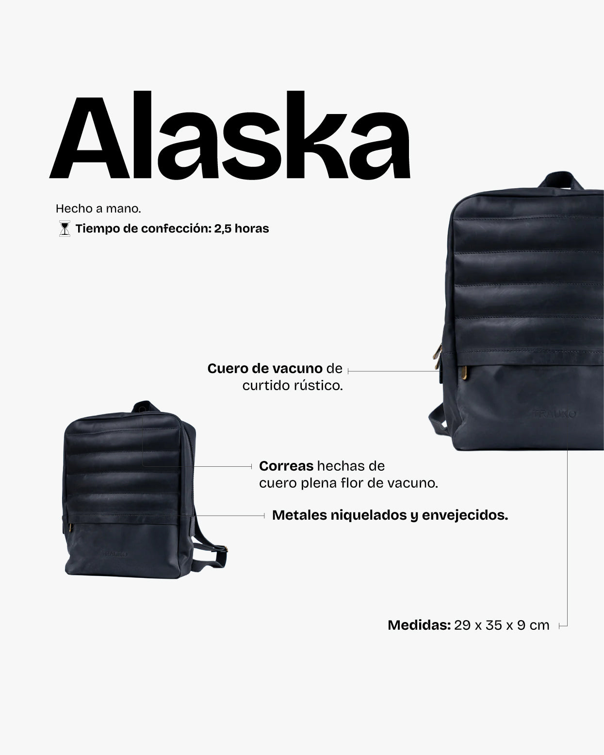 Mochila Alaska Negro - Trauko