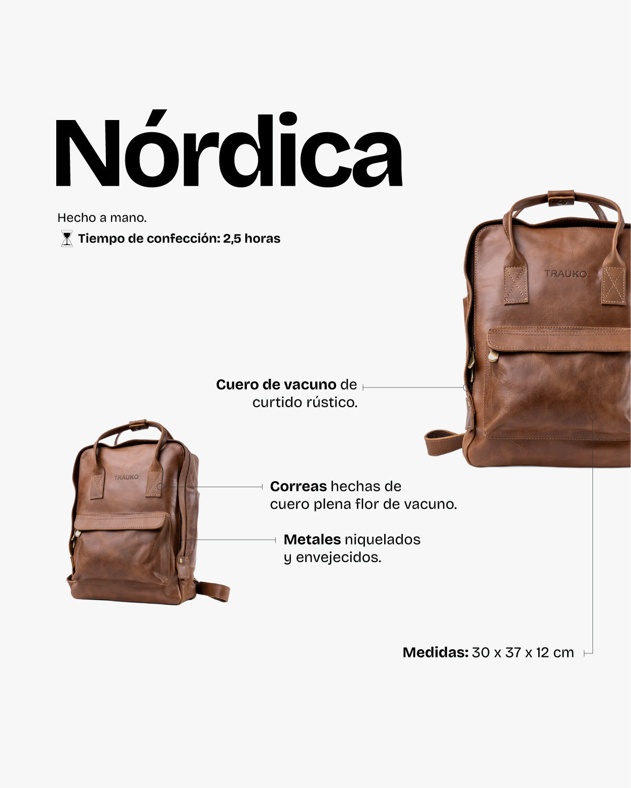 Mochila Nórdica Café - Trauko