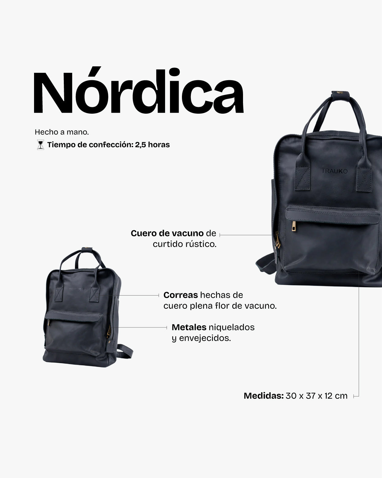 Mochila Nórdica Negro - Trauko