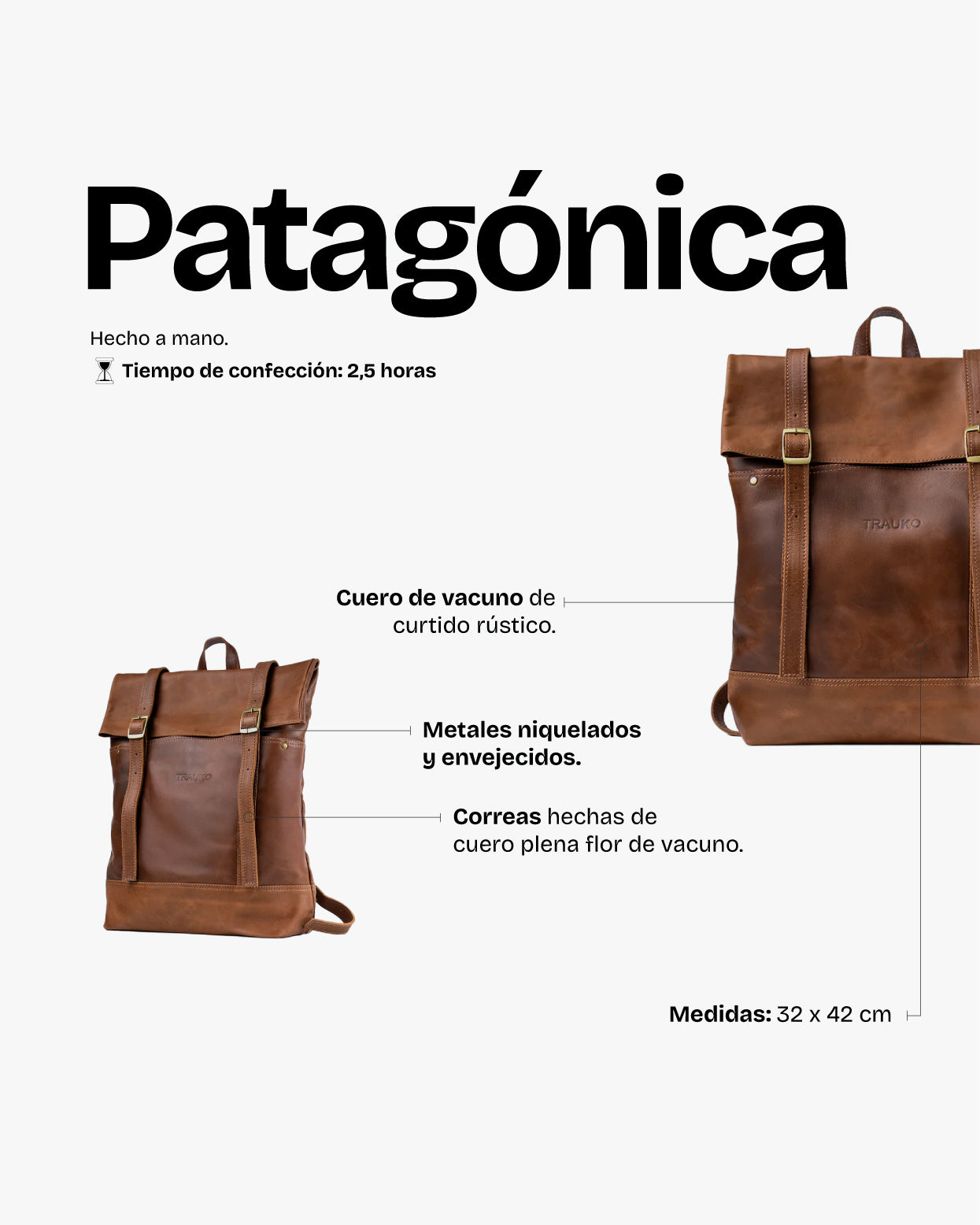 Mochila Patagónica Café - Trauko