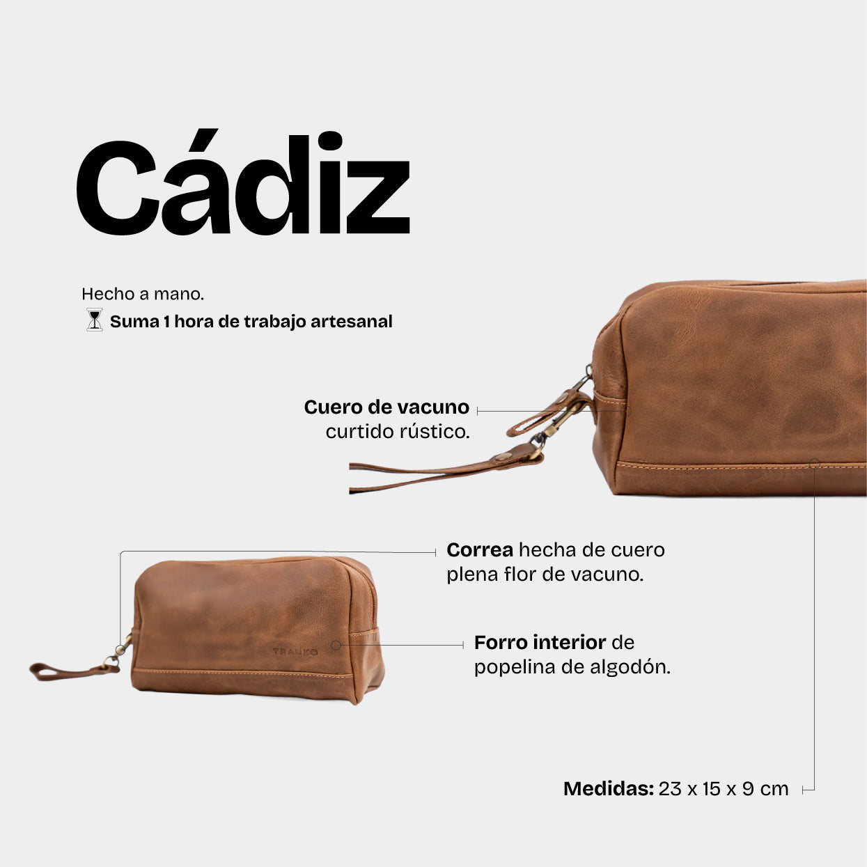 Neceser Cadiz Café - Trauko