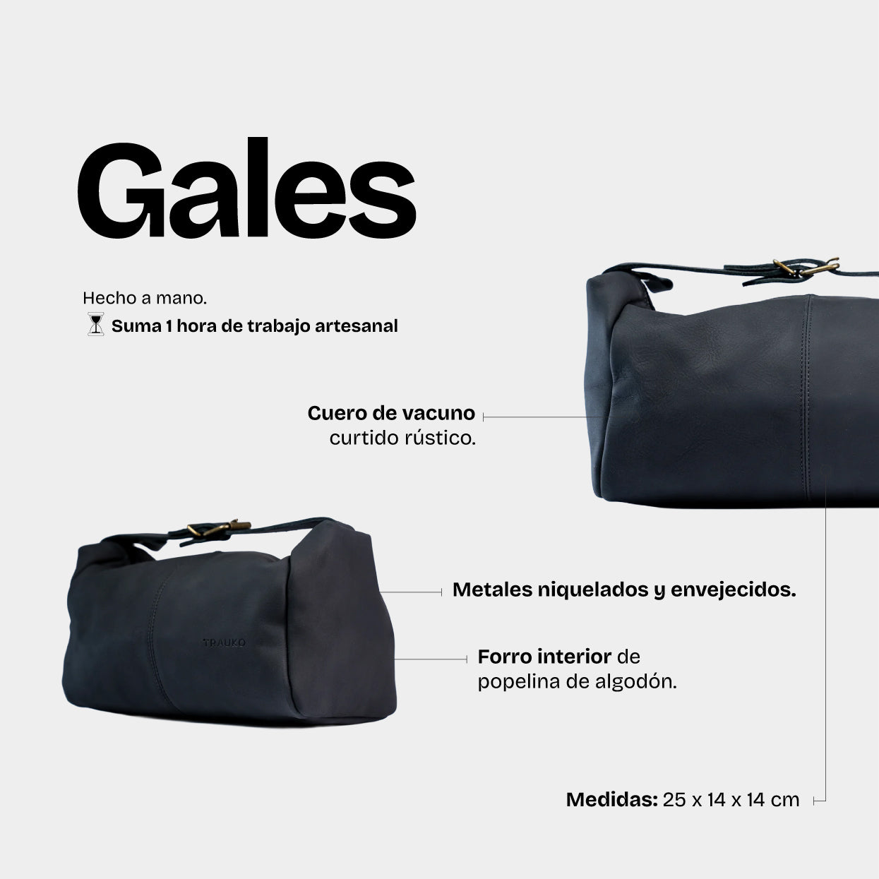 Neceser Gales Negro - Trauko