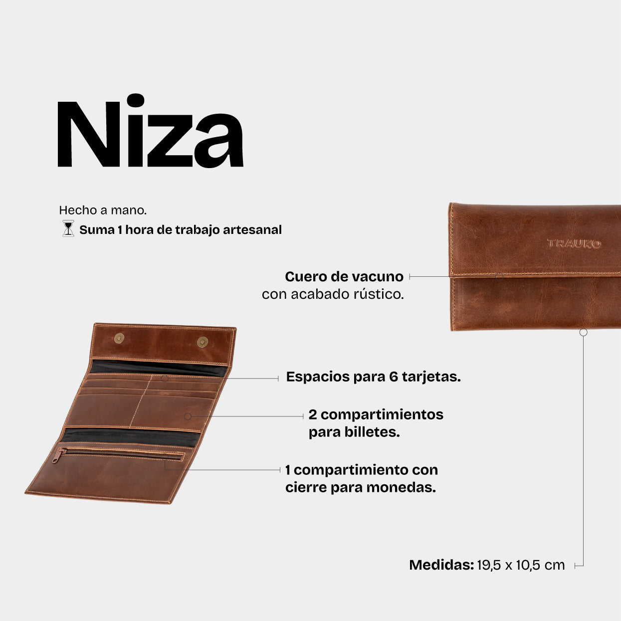 Billetera Niza Café - Trauko