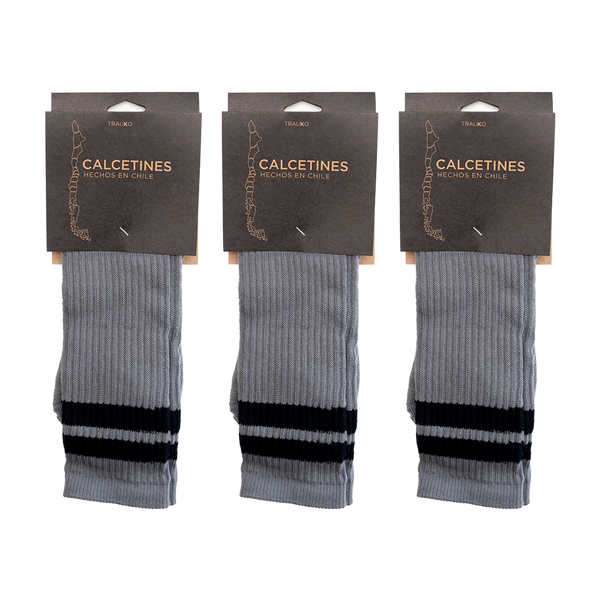 Pack 3 Calcetines Gris