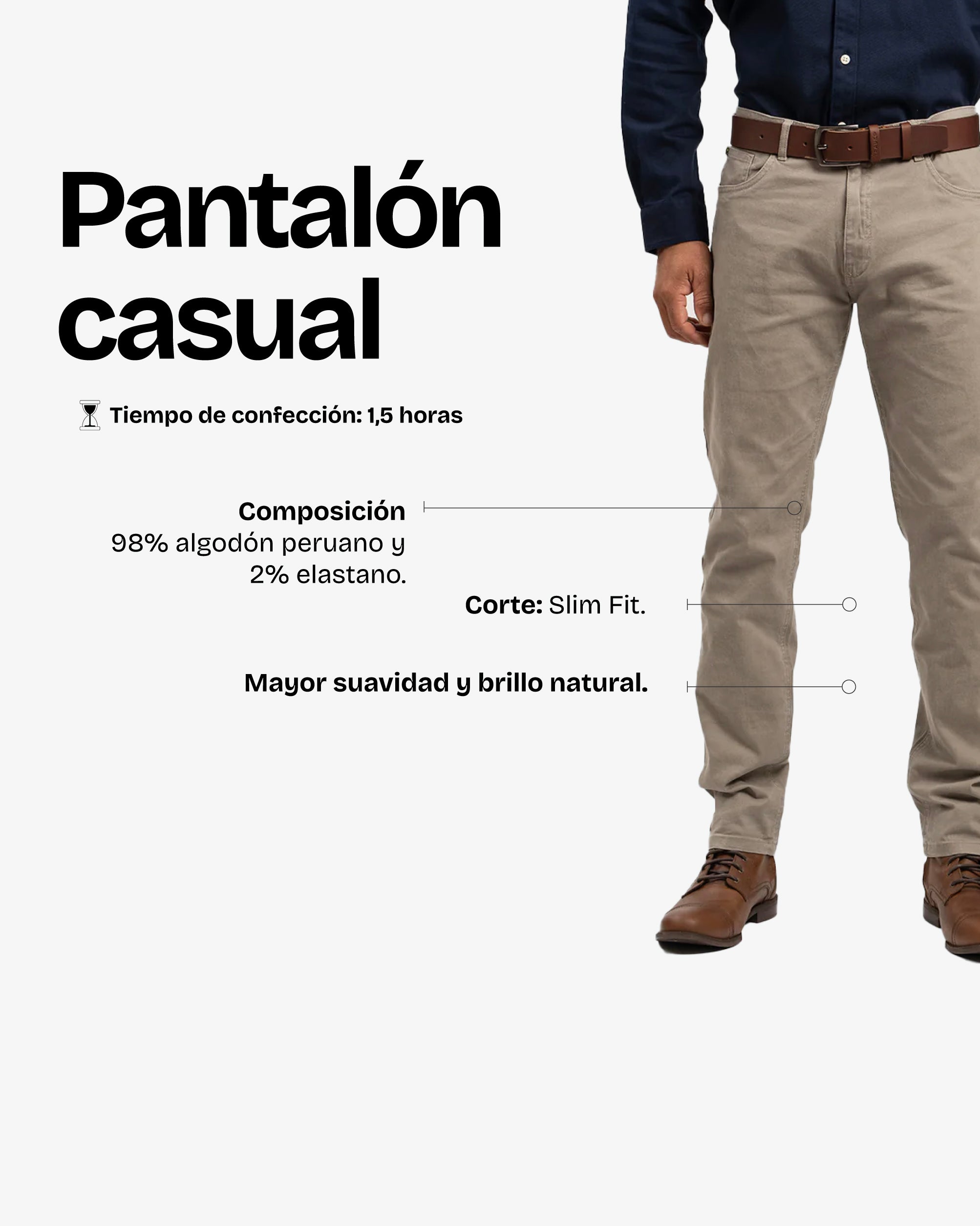 Pantalón Casual Beige