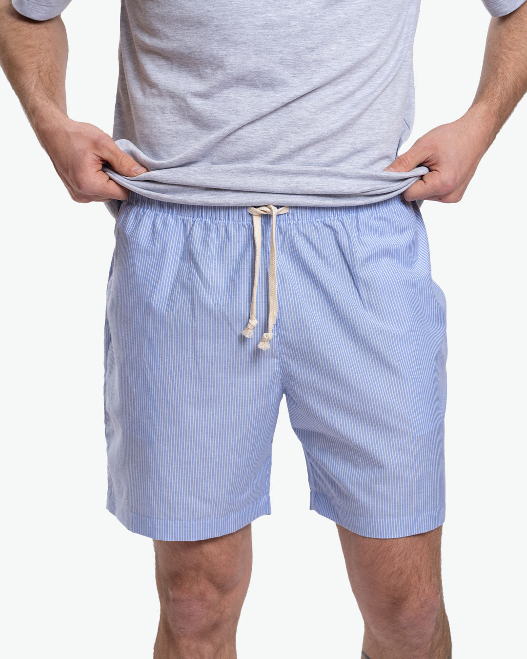 Pijama Pima Corto Melange Rayas