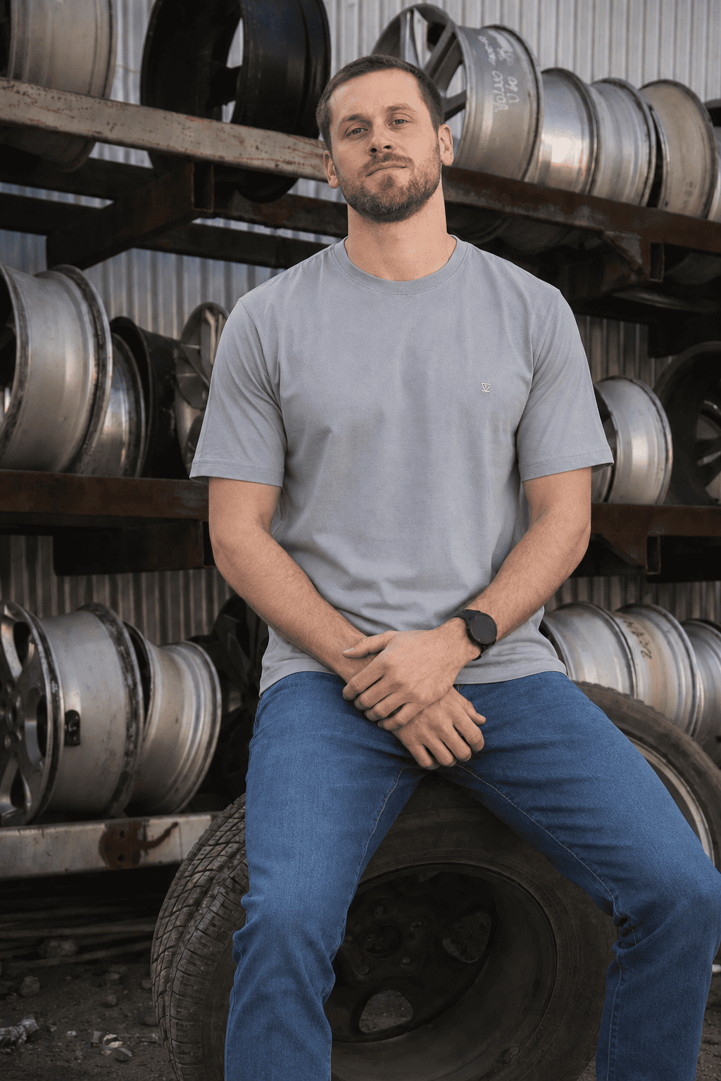 Polera Pima Plomo