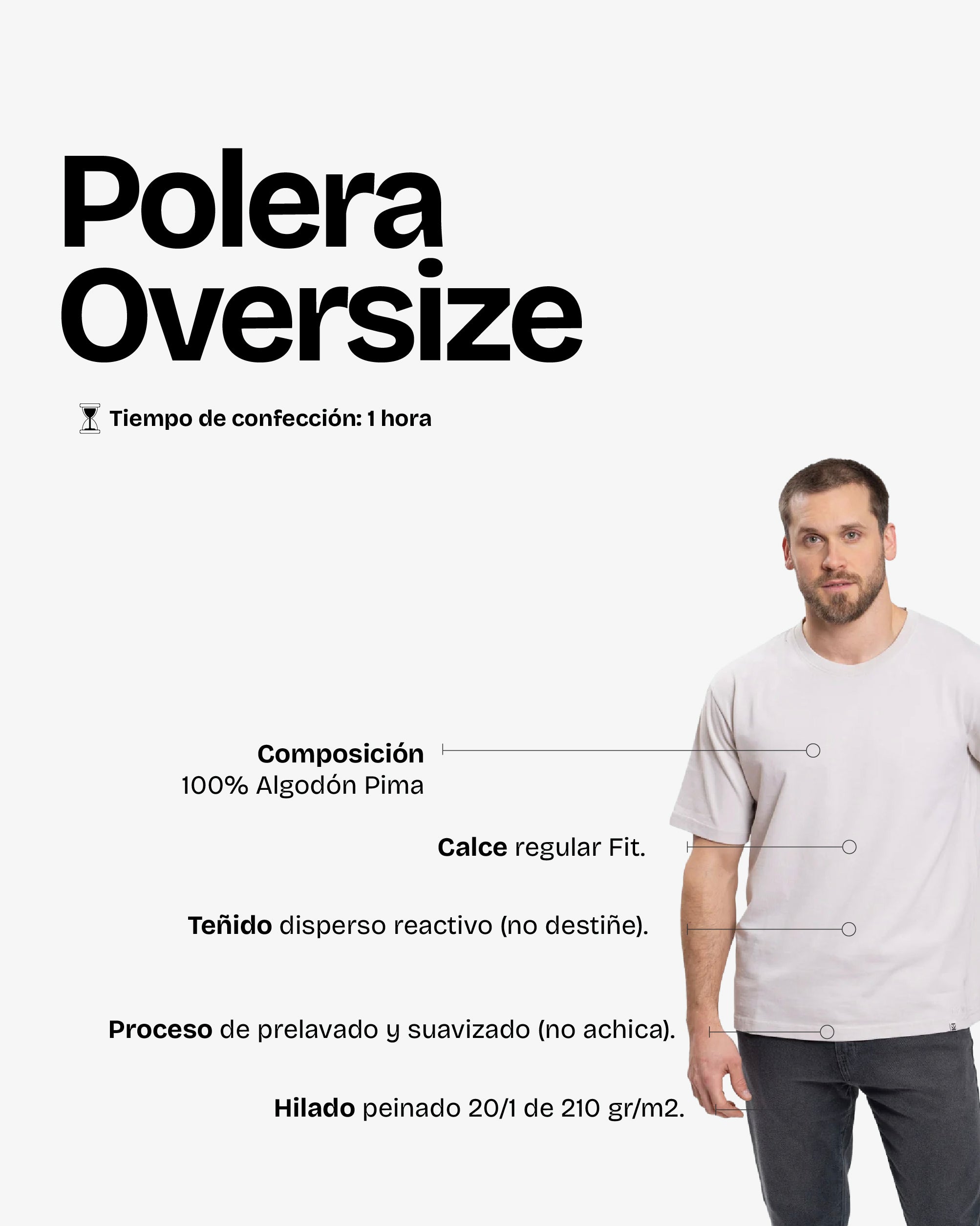 Polera OverSize Crema
