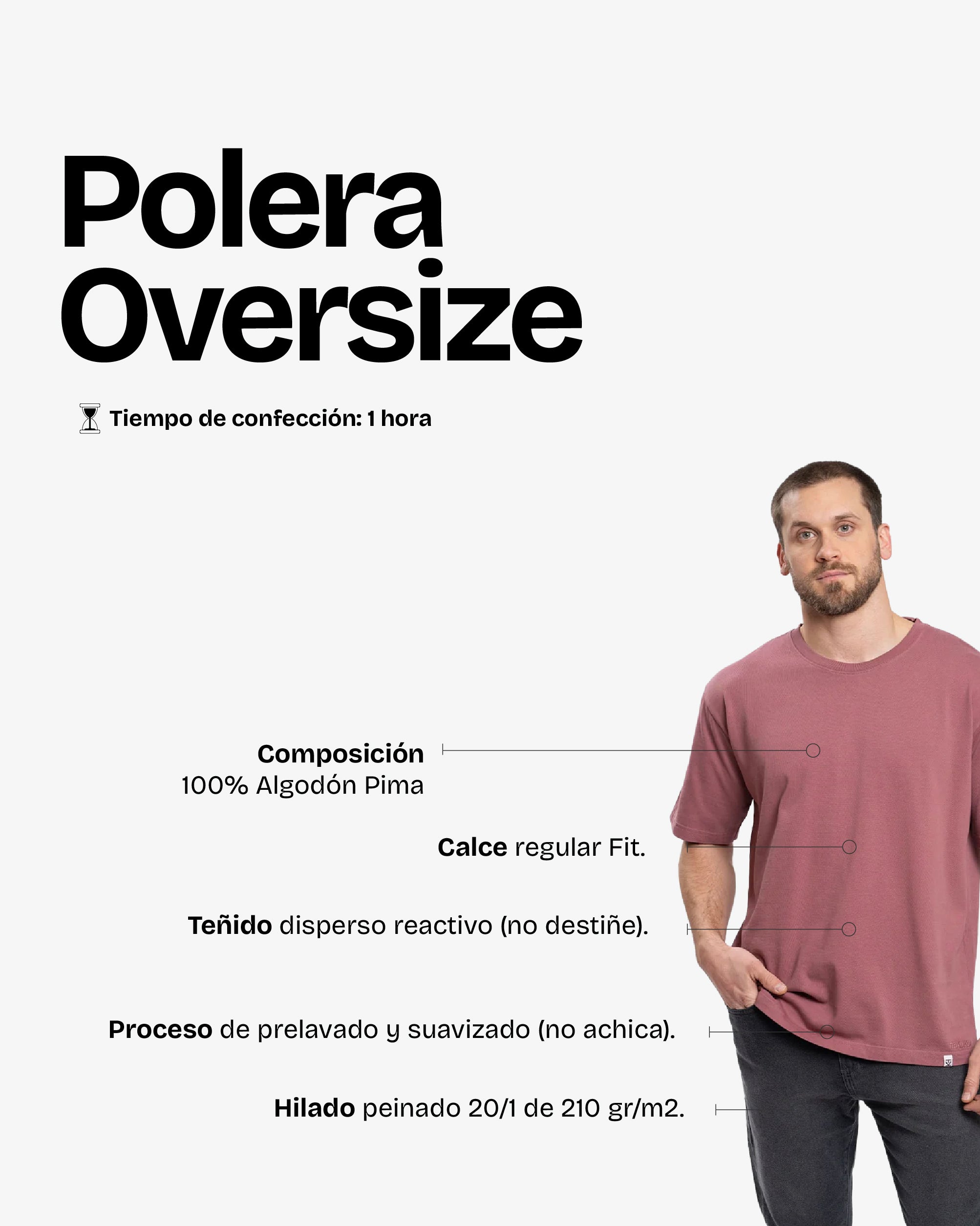 Polera OverSize Burdeo