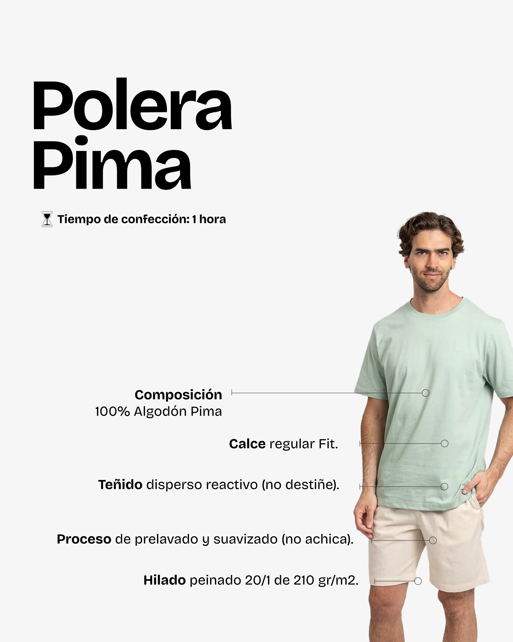 Polera Pima Menta