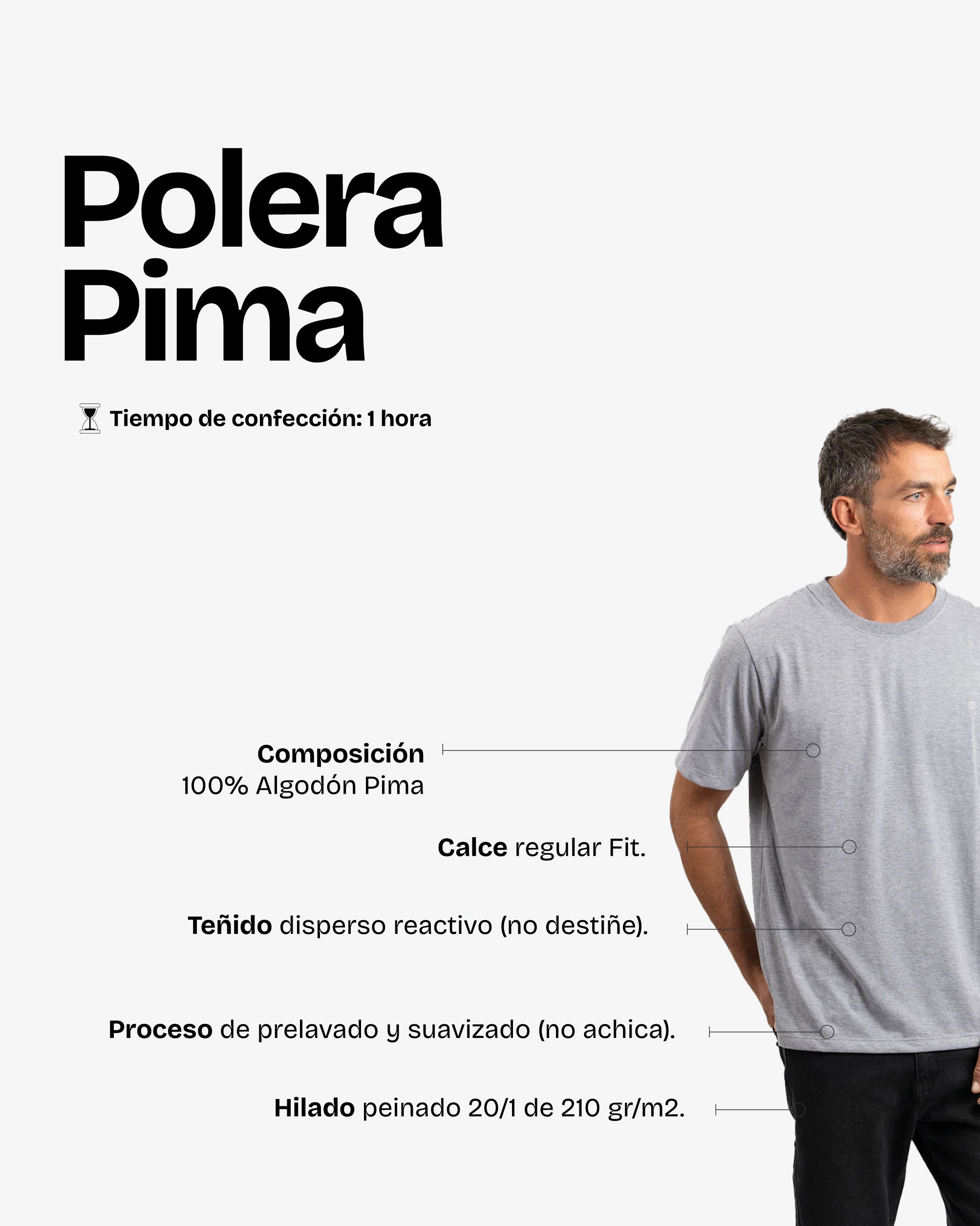 Polera Pima Melange