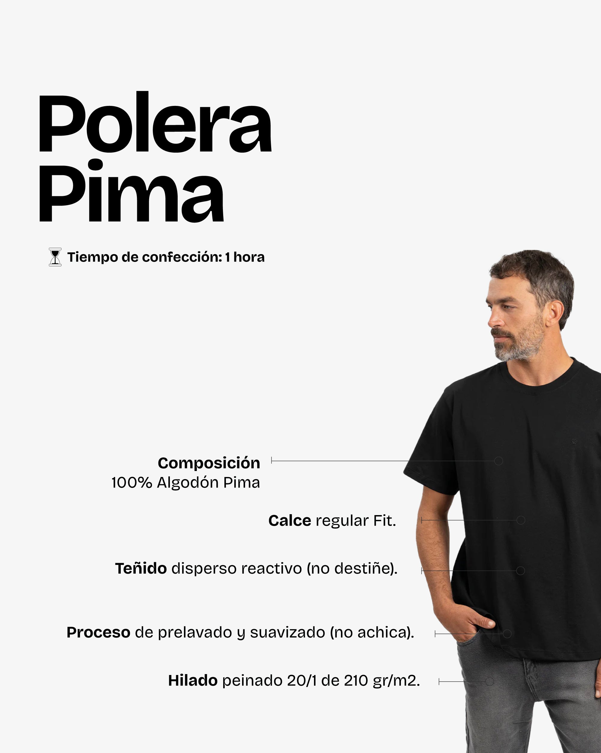Polera Pima Negro
