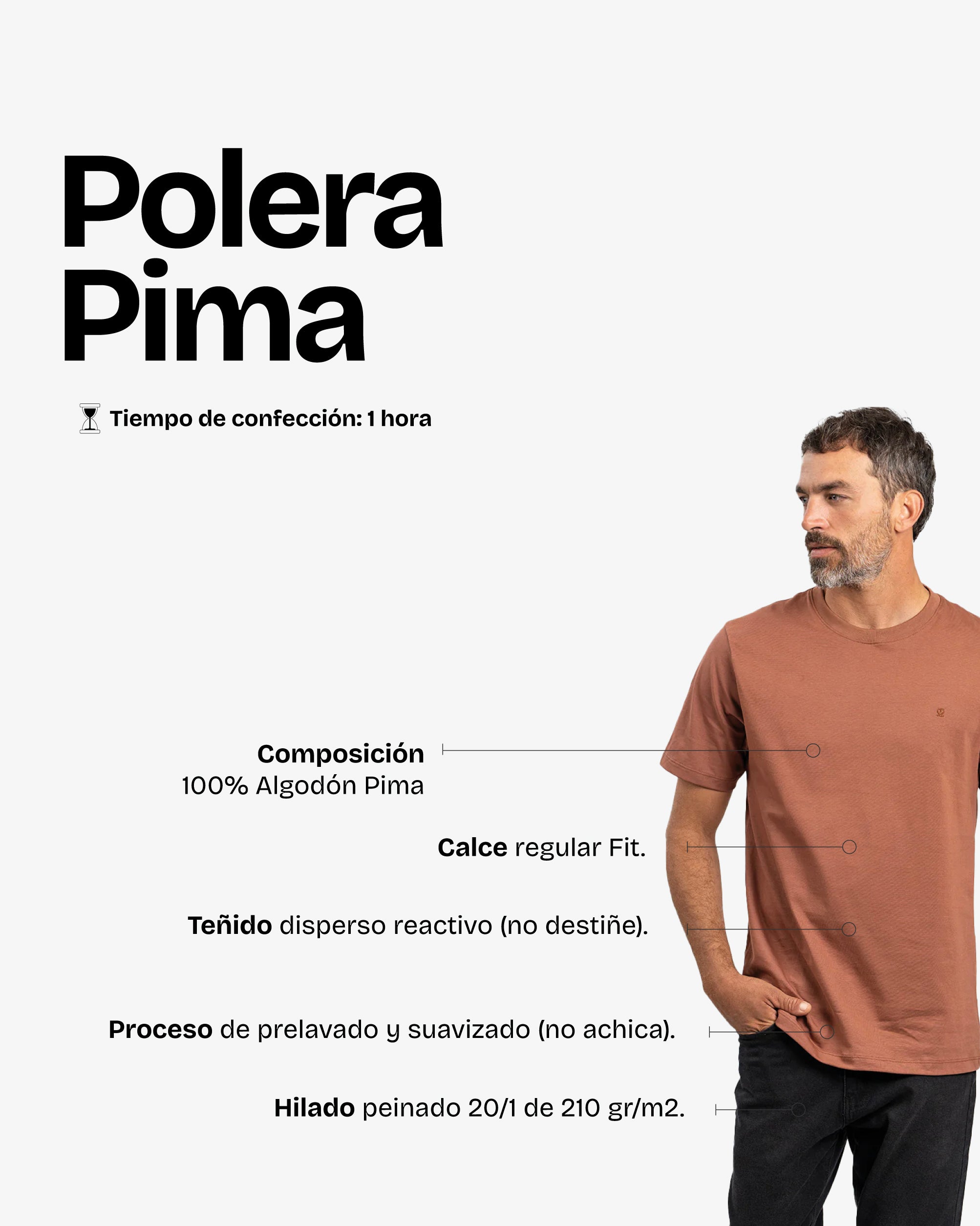 Polera Pima Terracota