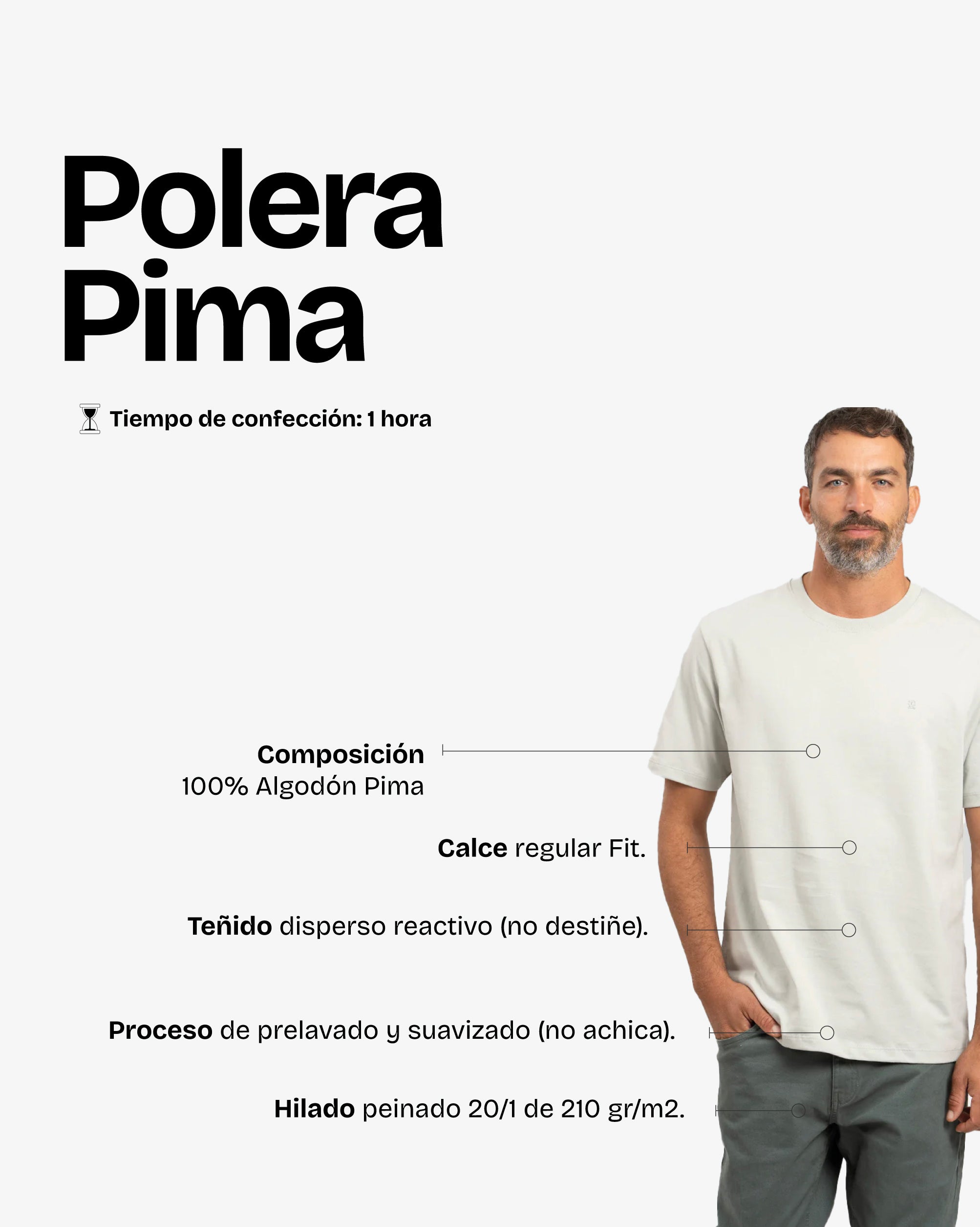 Polera Pima Crema