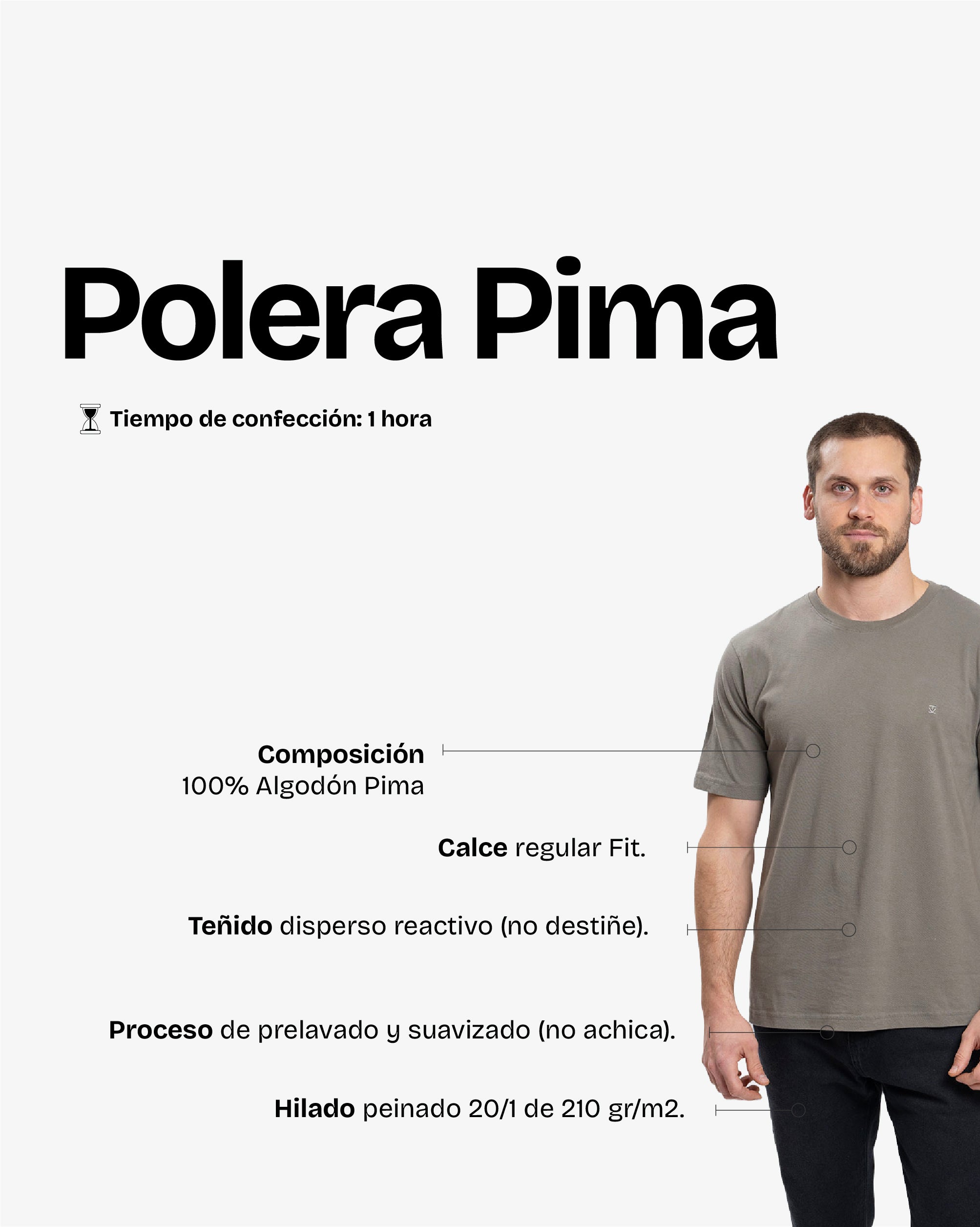 Polera Pima Olivo