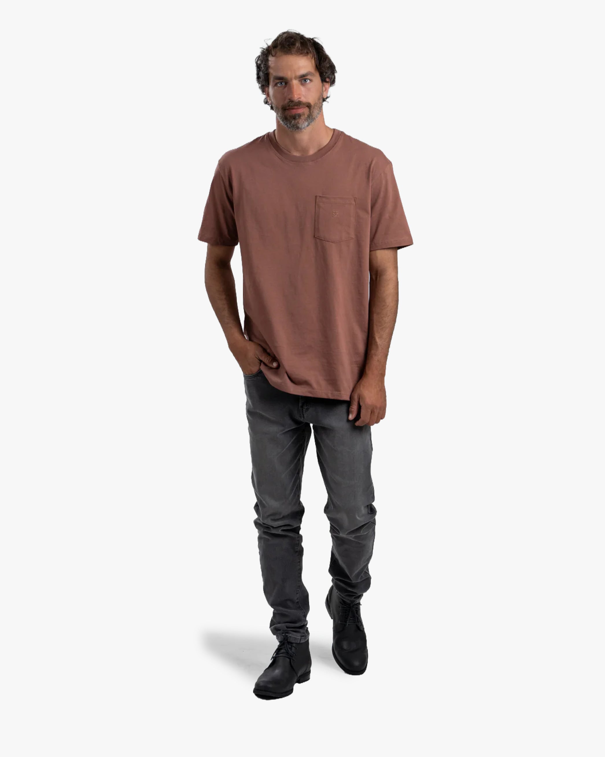 Polera Pocket Terracota - Trauko