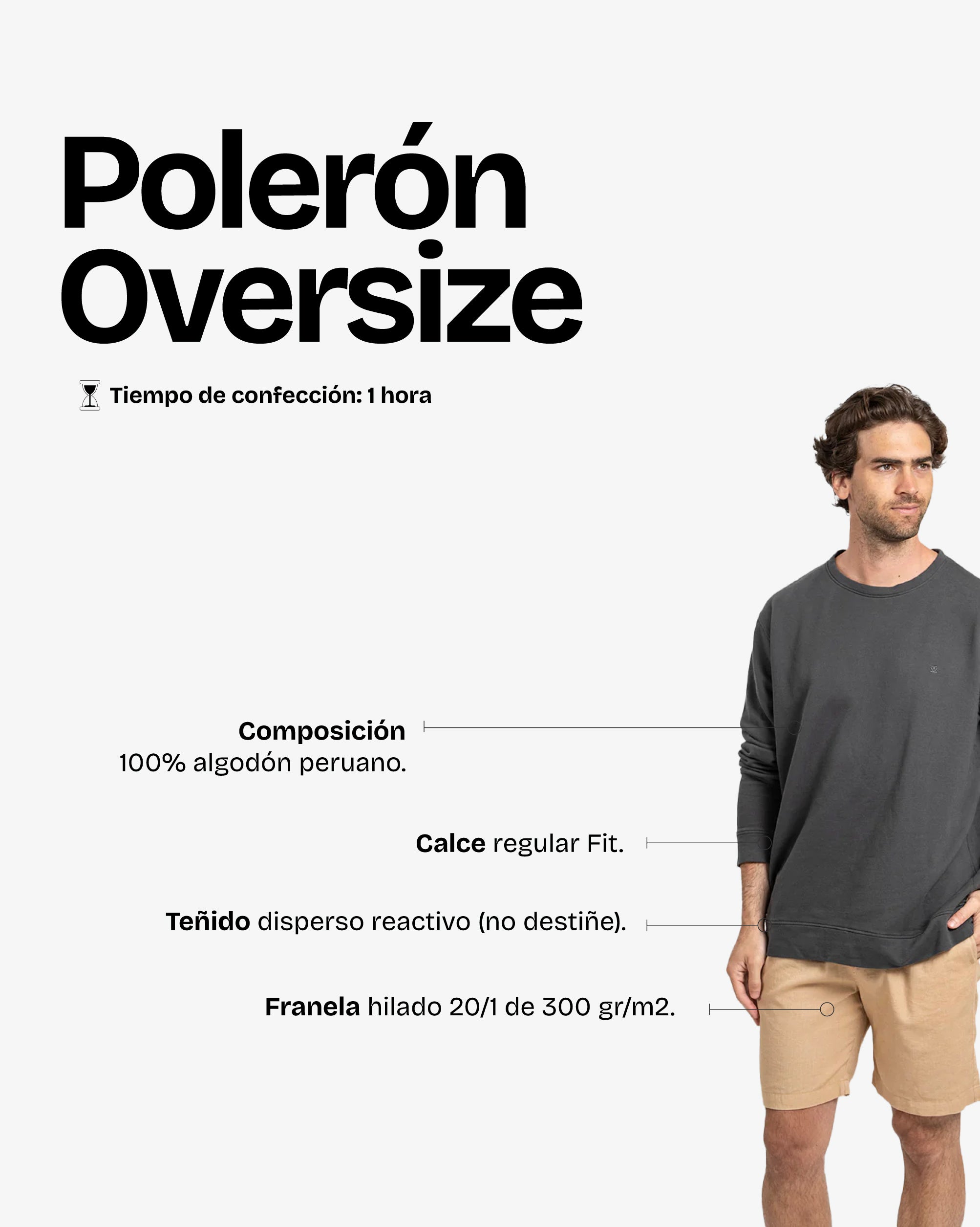 Polerón OverSize Grafito