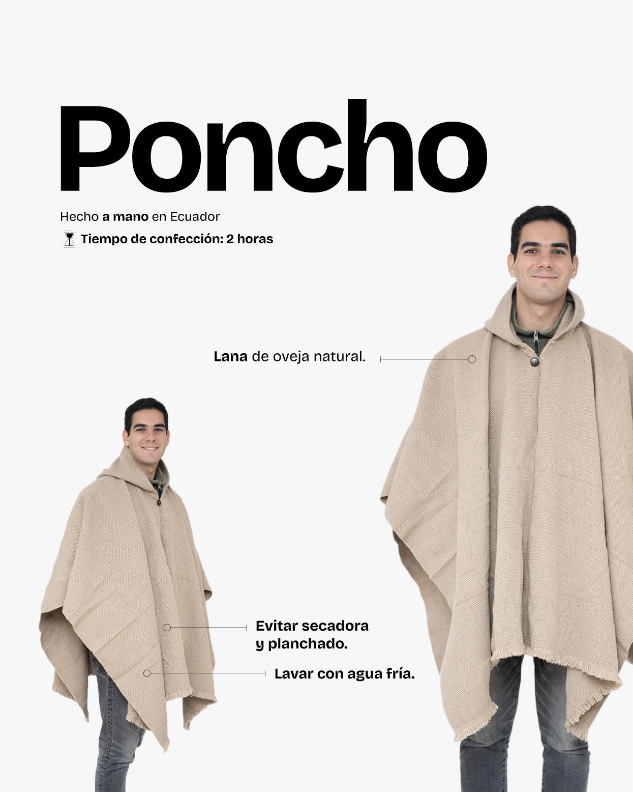 Poncho Beige - Trauko