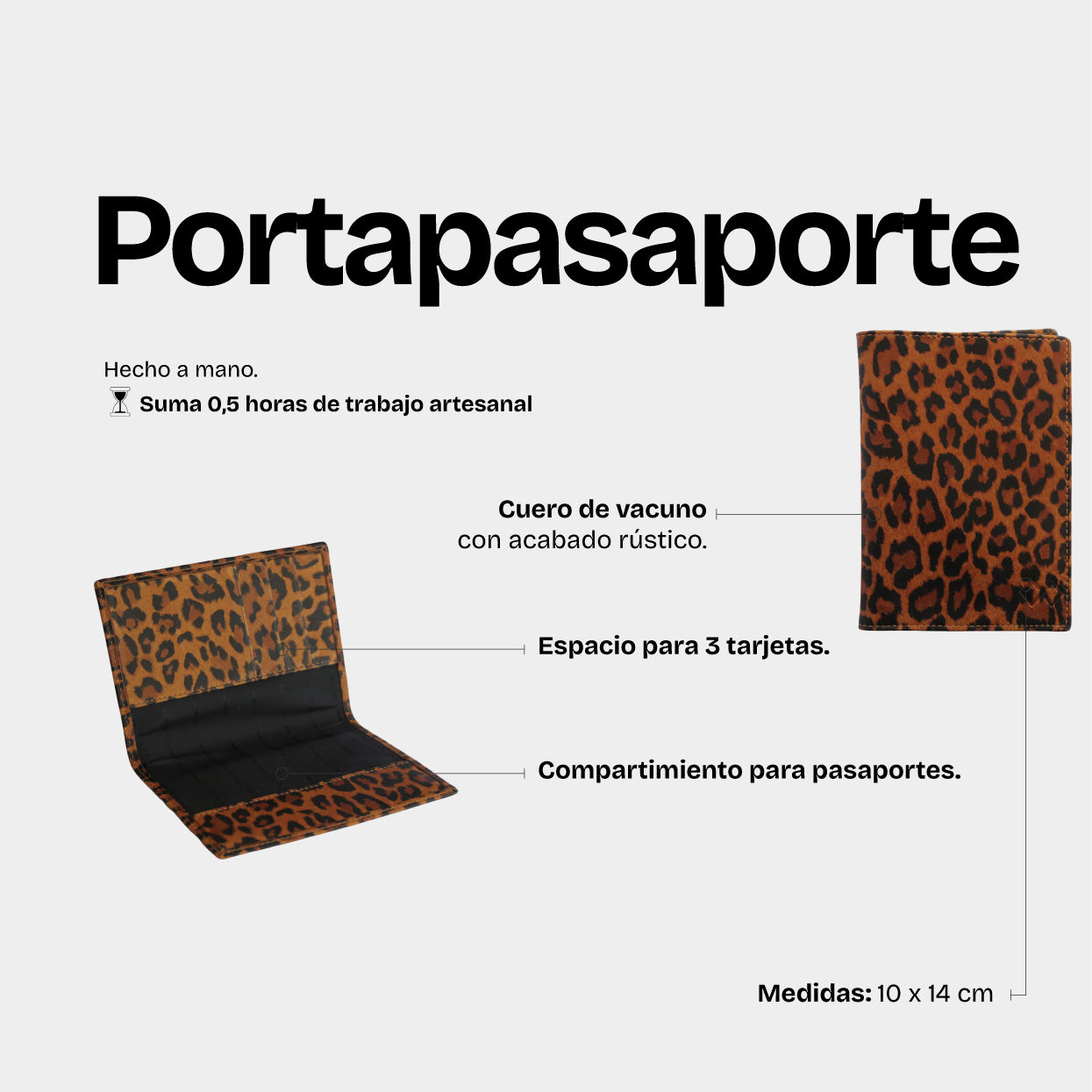 Porta Pasaportes Animal Print - Trauko