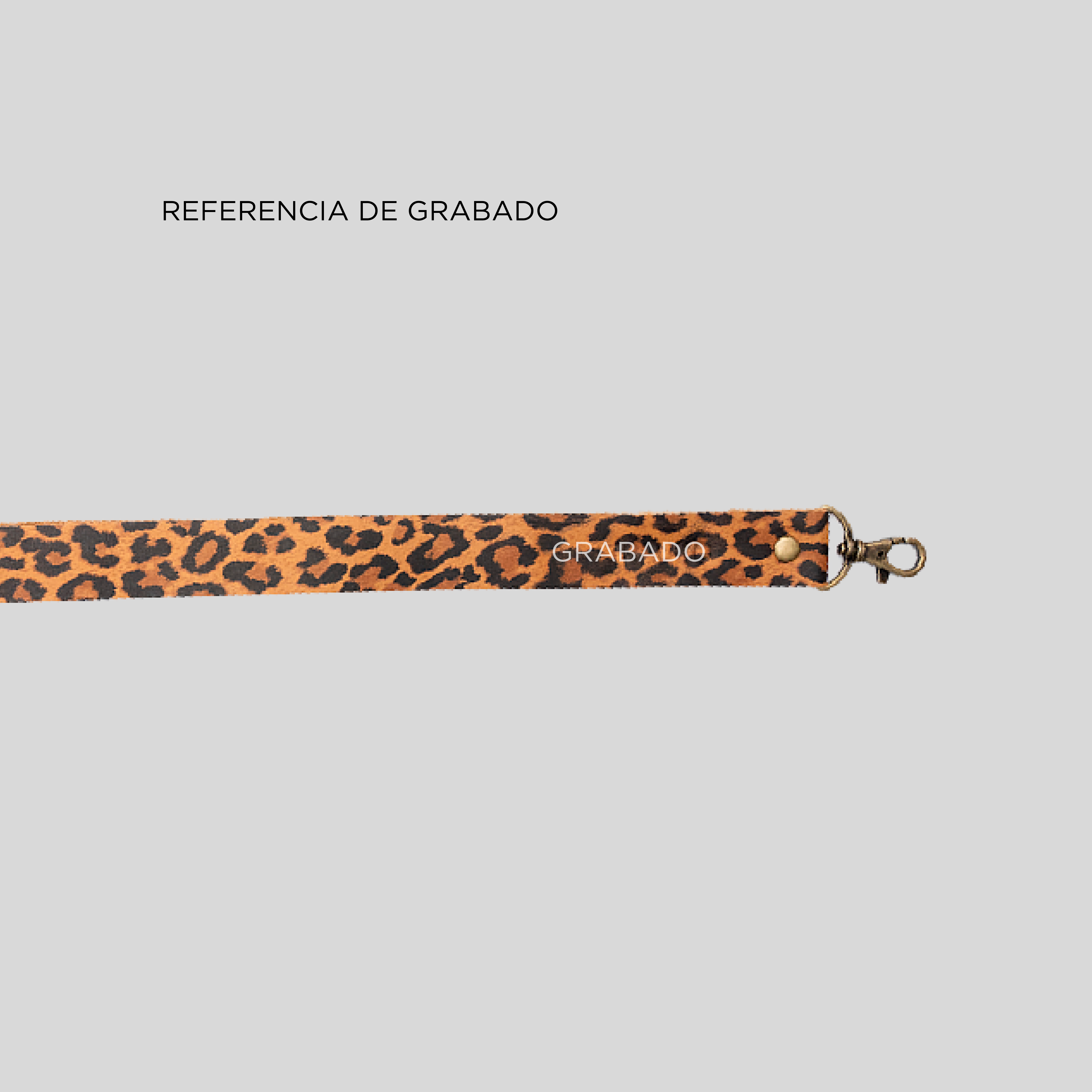 Lanyard de Cuero Animal Print