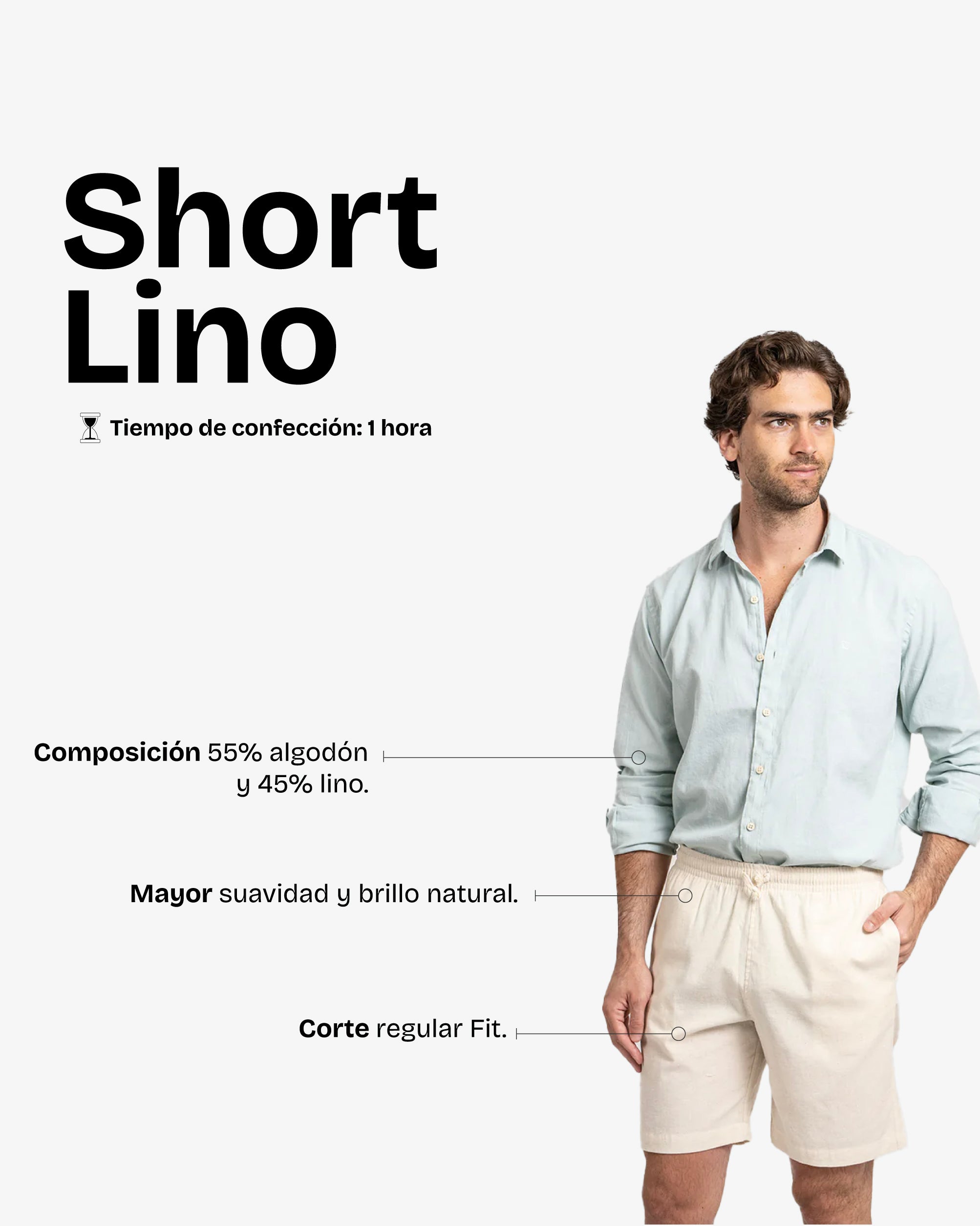 Short Lino Crema