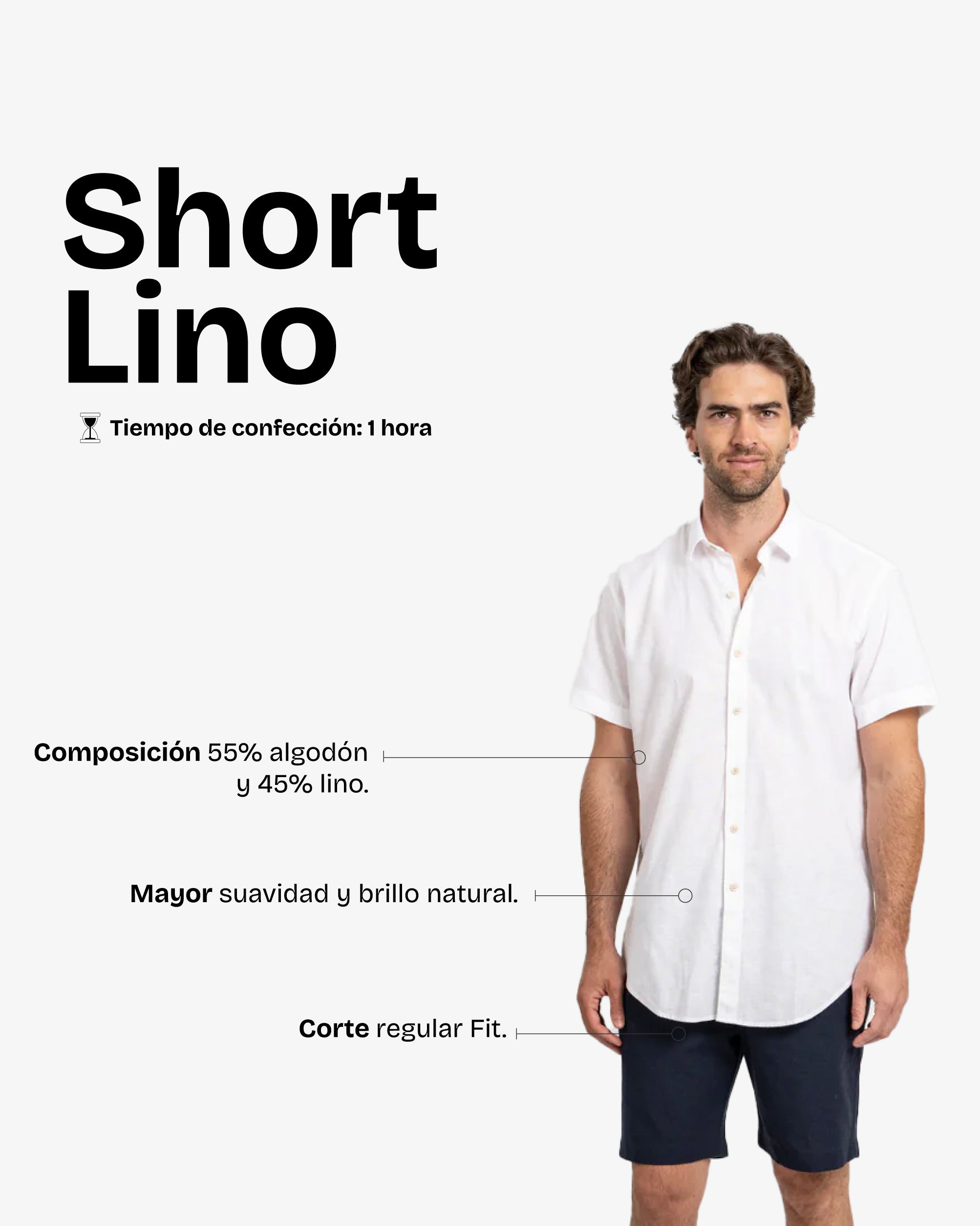 Short Lino Navy