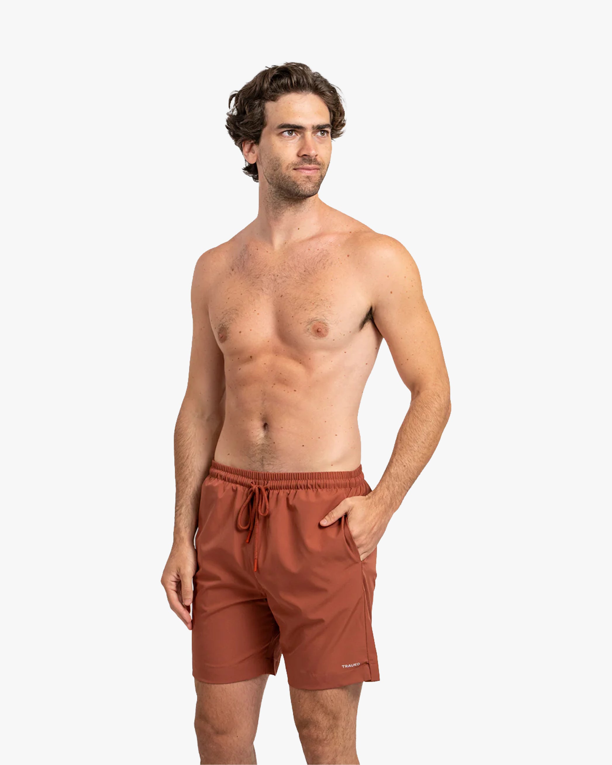 Traje de Baño Liso Terracota