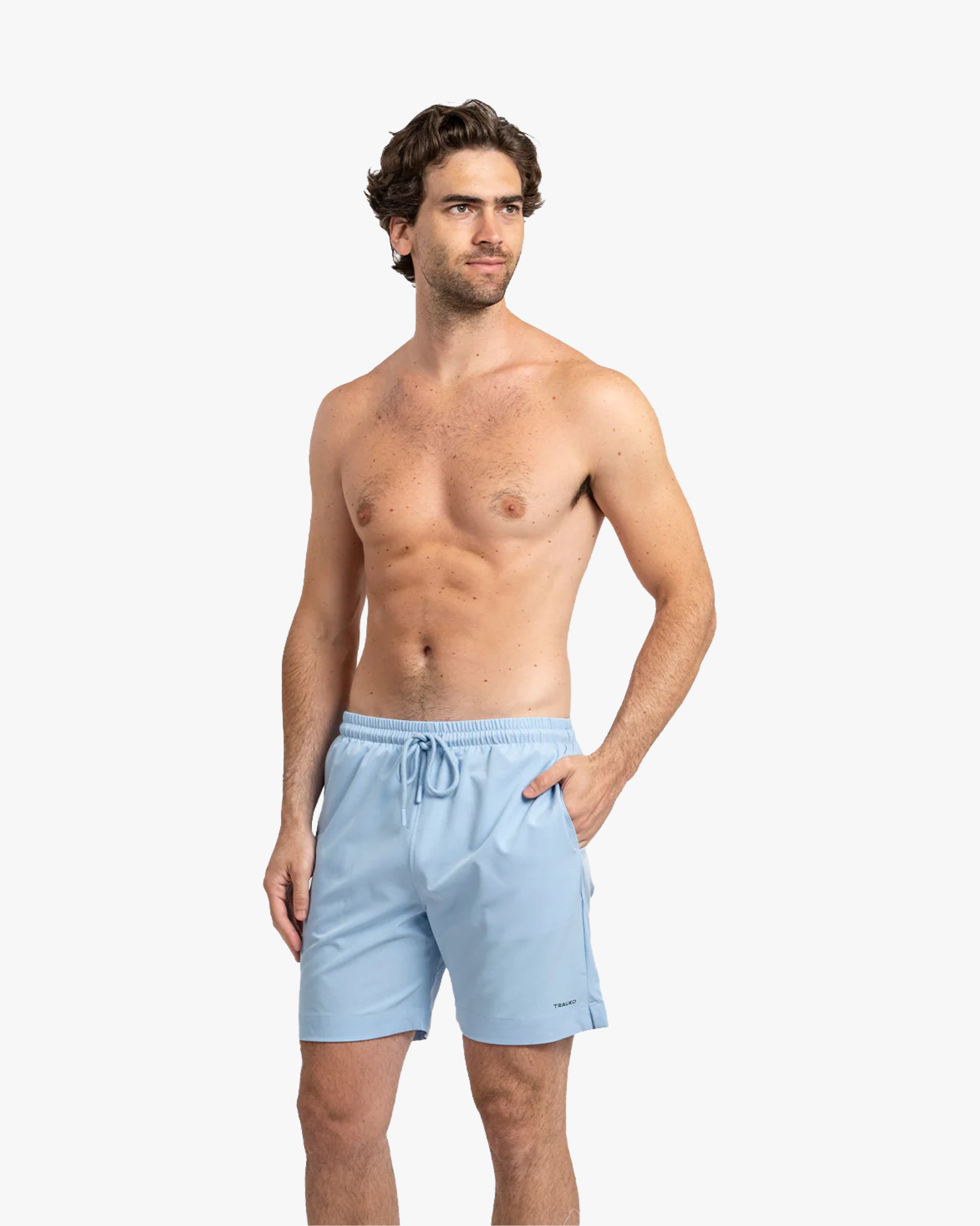 Traje de Baño Liso Celeste