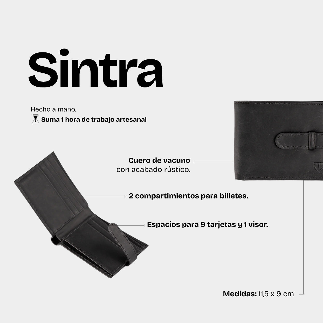 Billetera Sintra Negro - Trauko