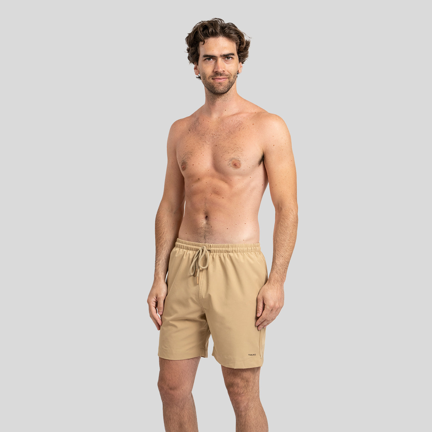 Traje de Baño Liso Beige