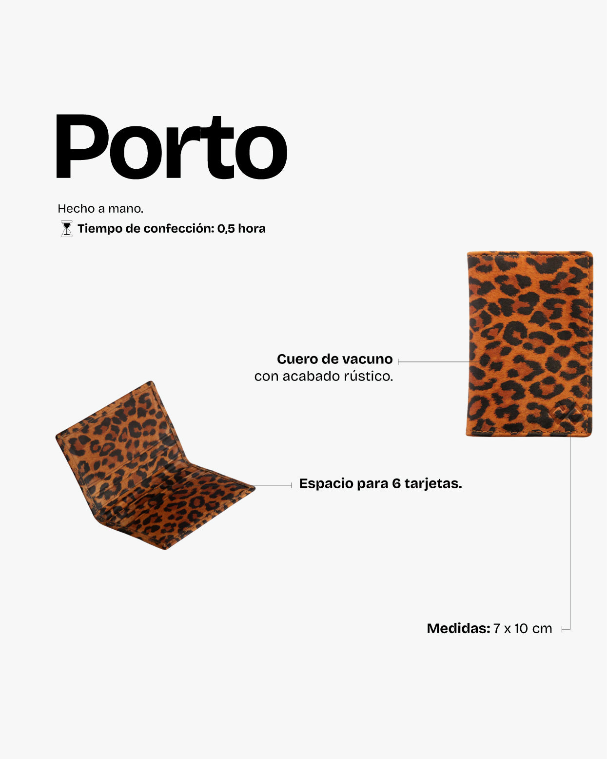 Tarjetero Porto Animal Print - Trauko