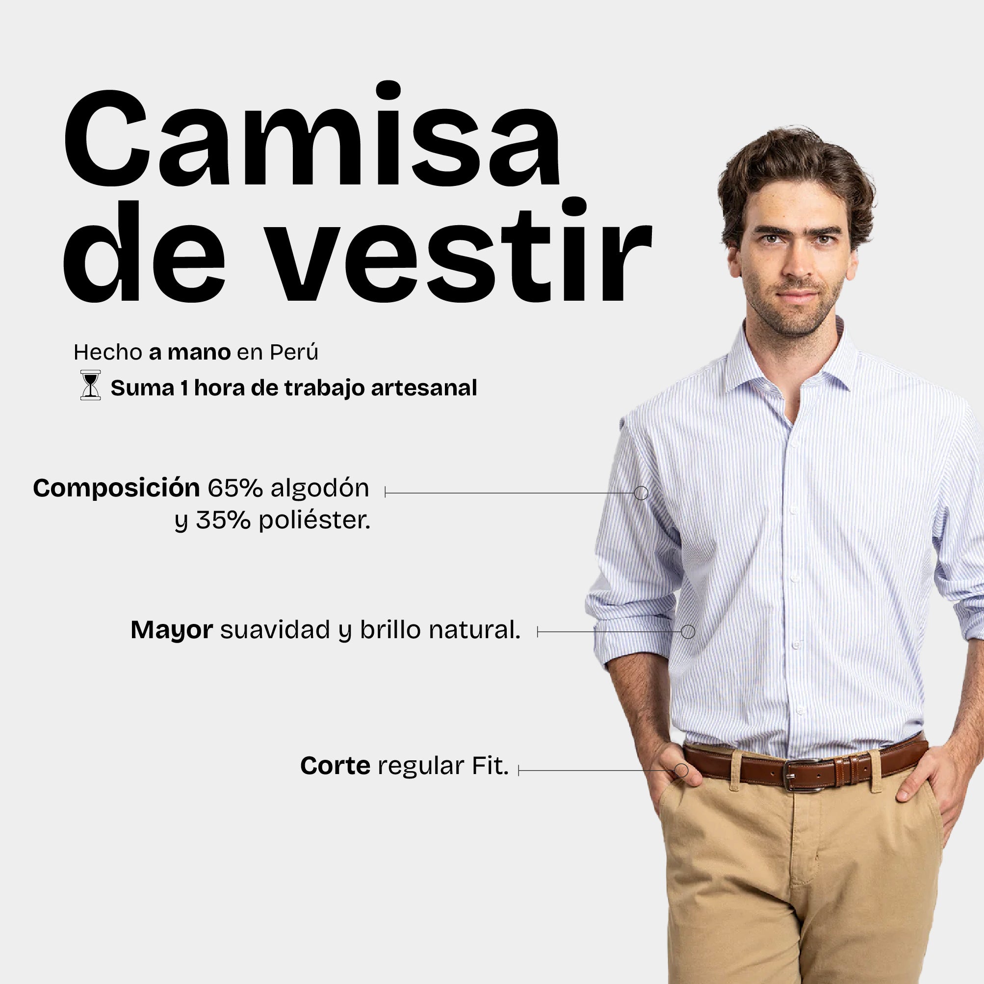 Camisa Vestir Rayas Blanco