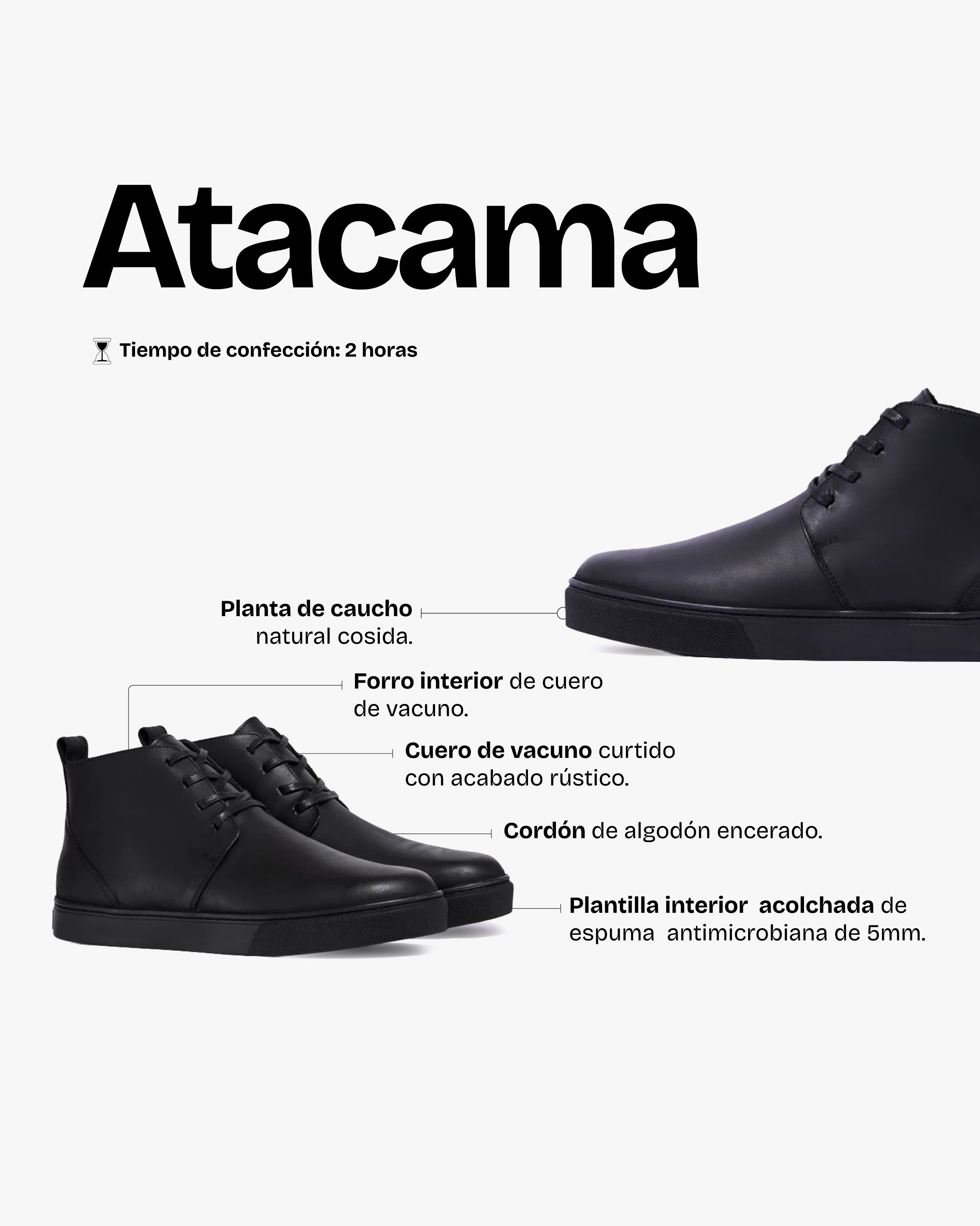 Zapatilla Hombre Atacama Negro