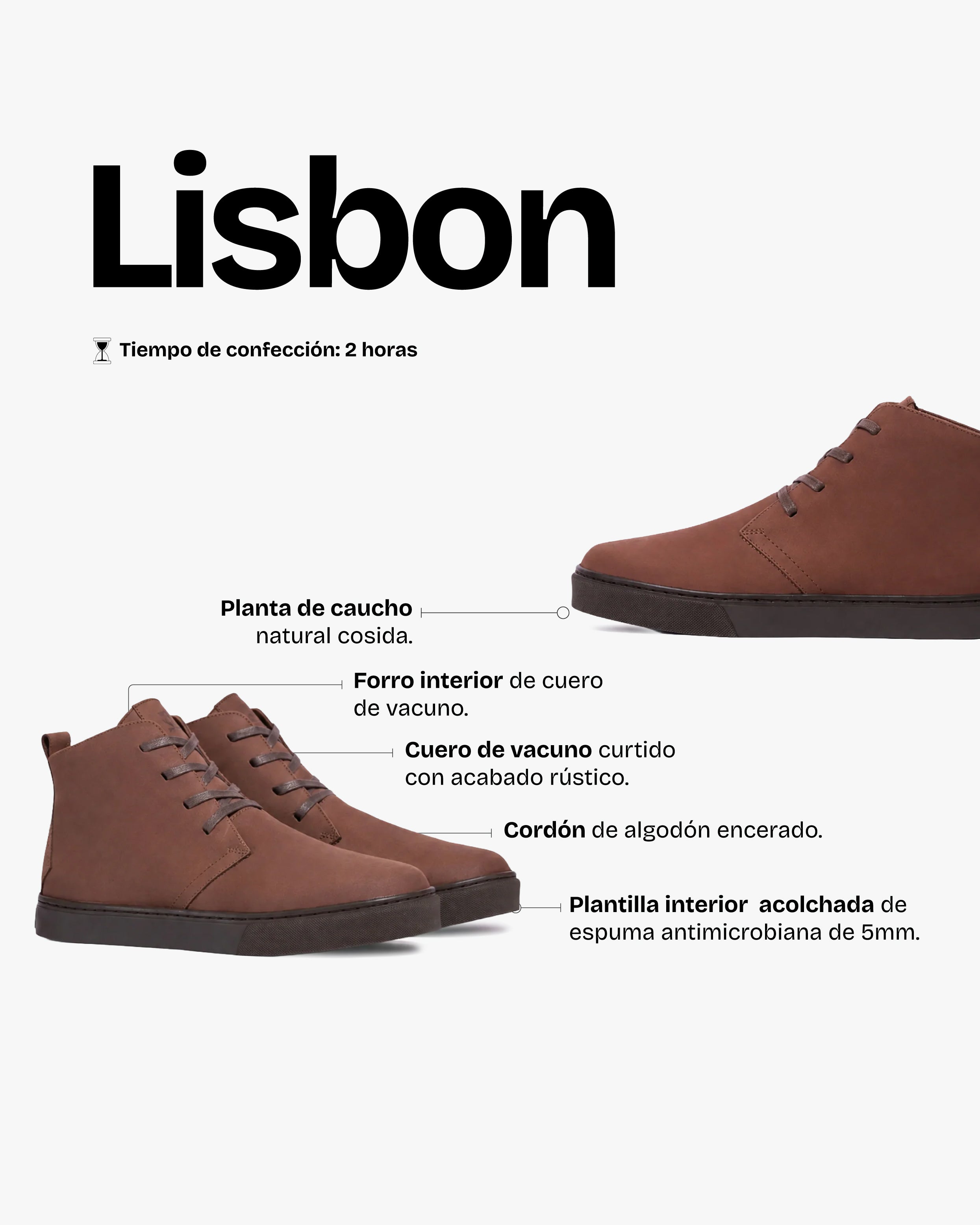Zapatilla Hombre Lisbon Moca