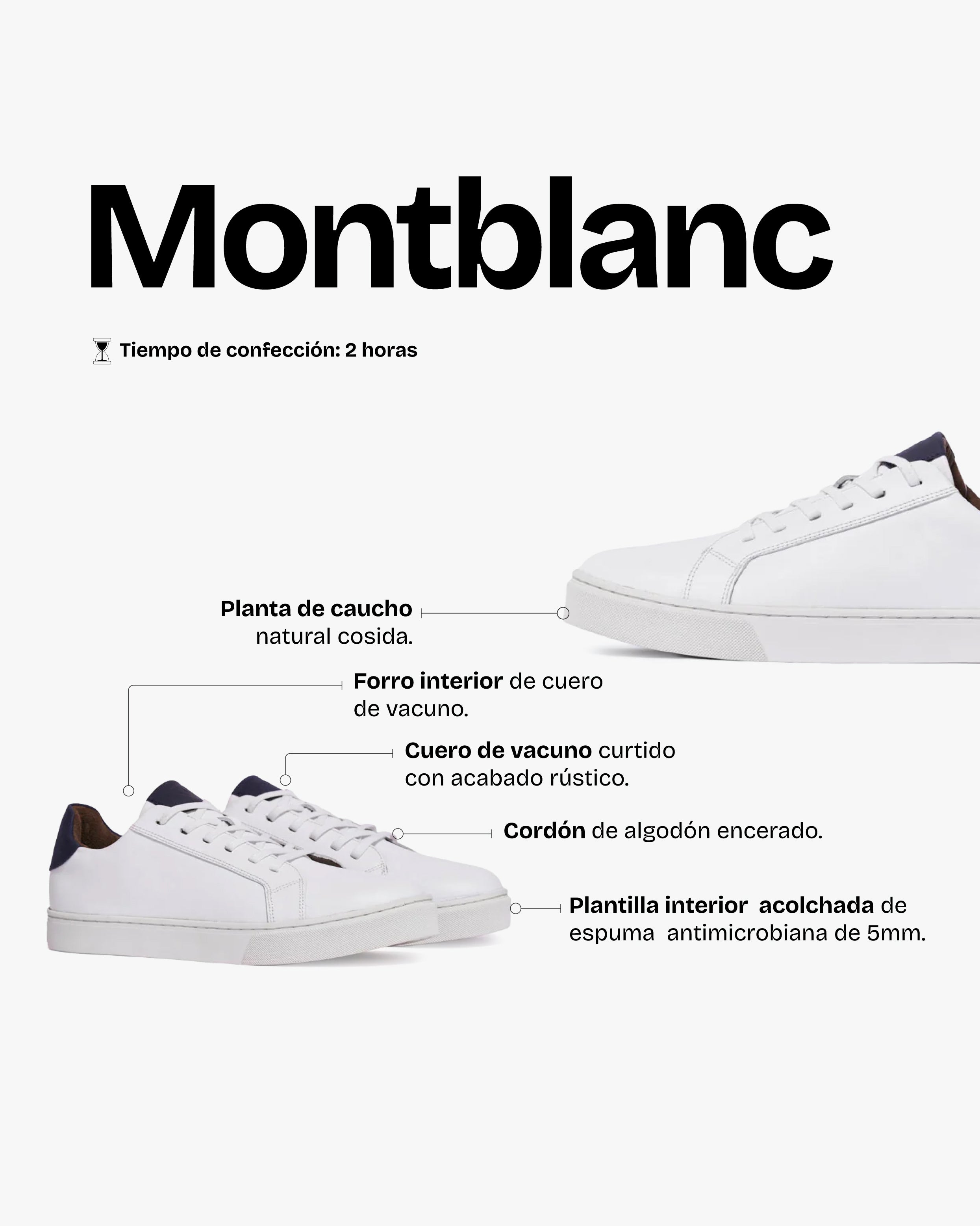 Zapatilla Hombre Montblanc Blanco/Azul