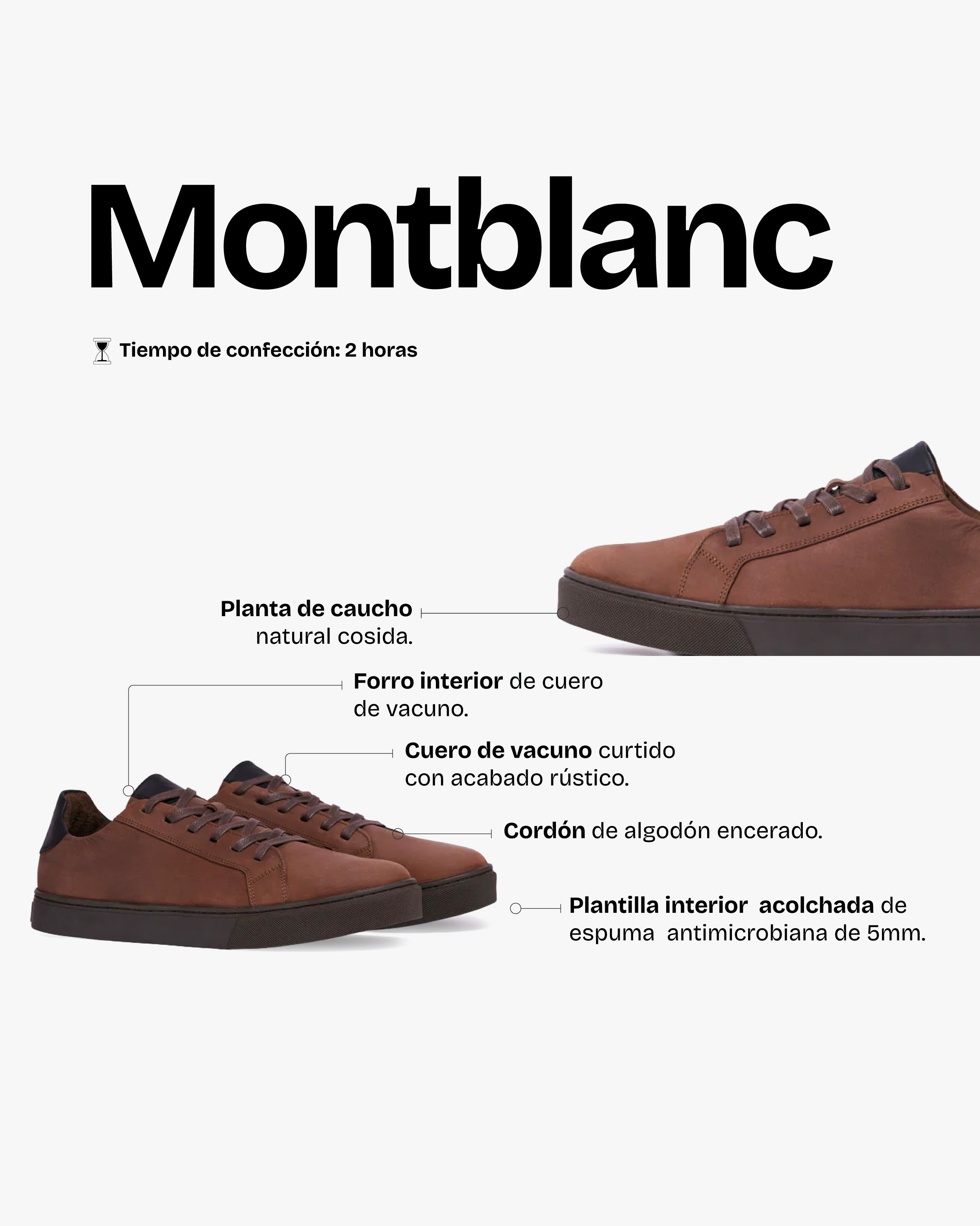 Zapatilla Hombre Montblanc Moca/Negro
