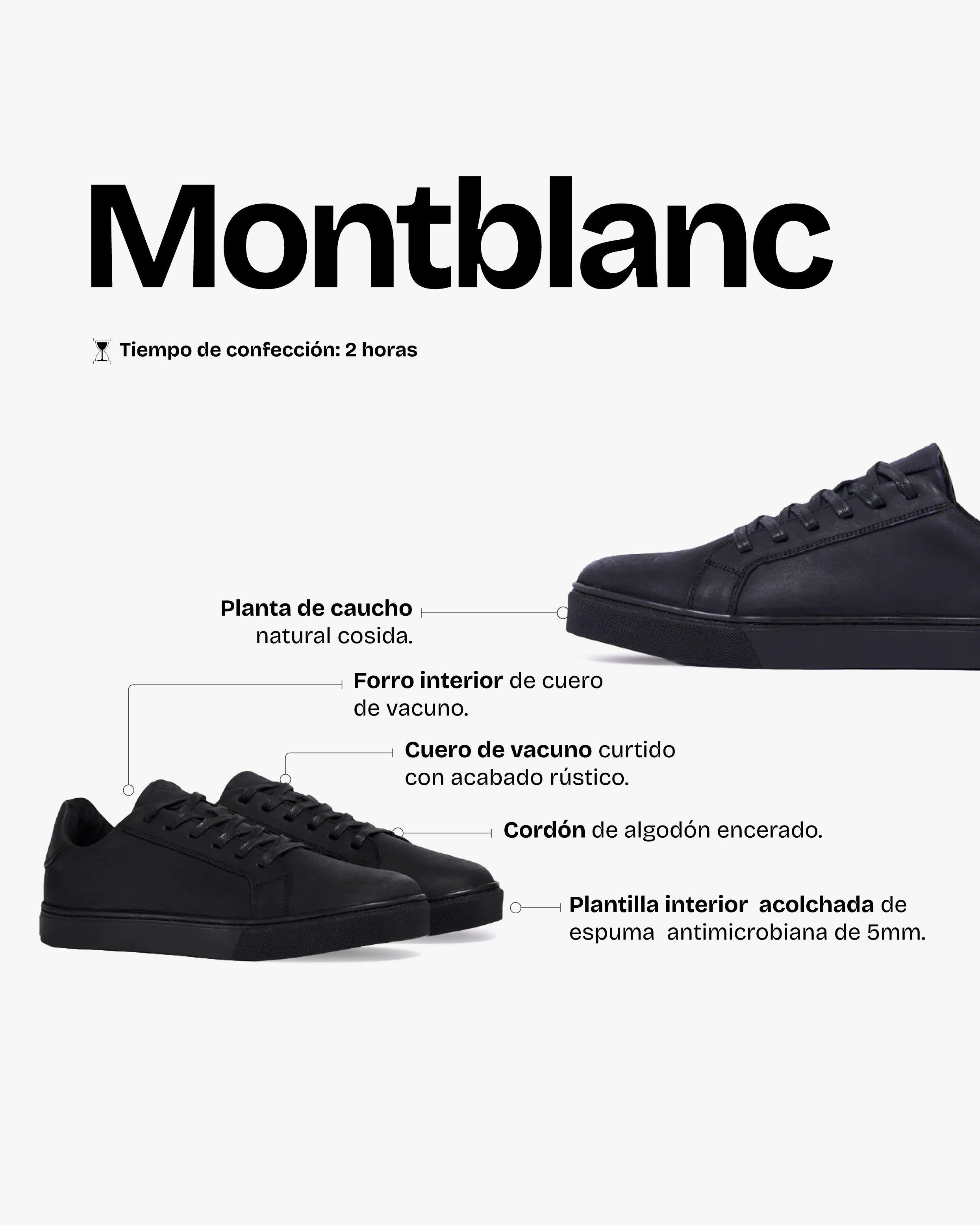 Zapatilla Mujer Montblanc Negro