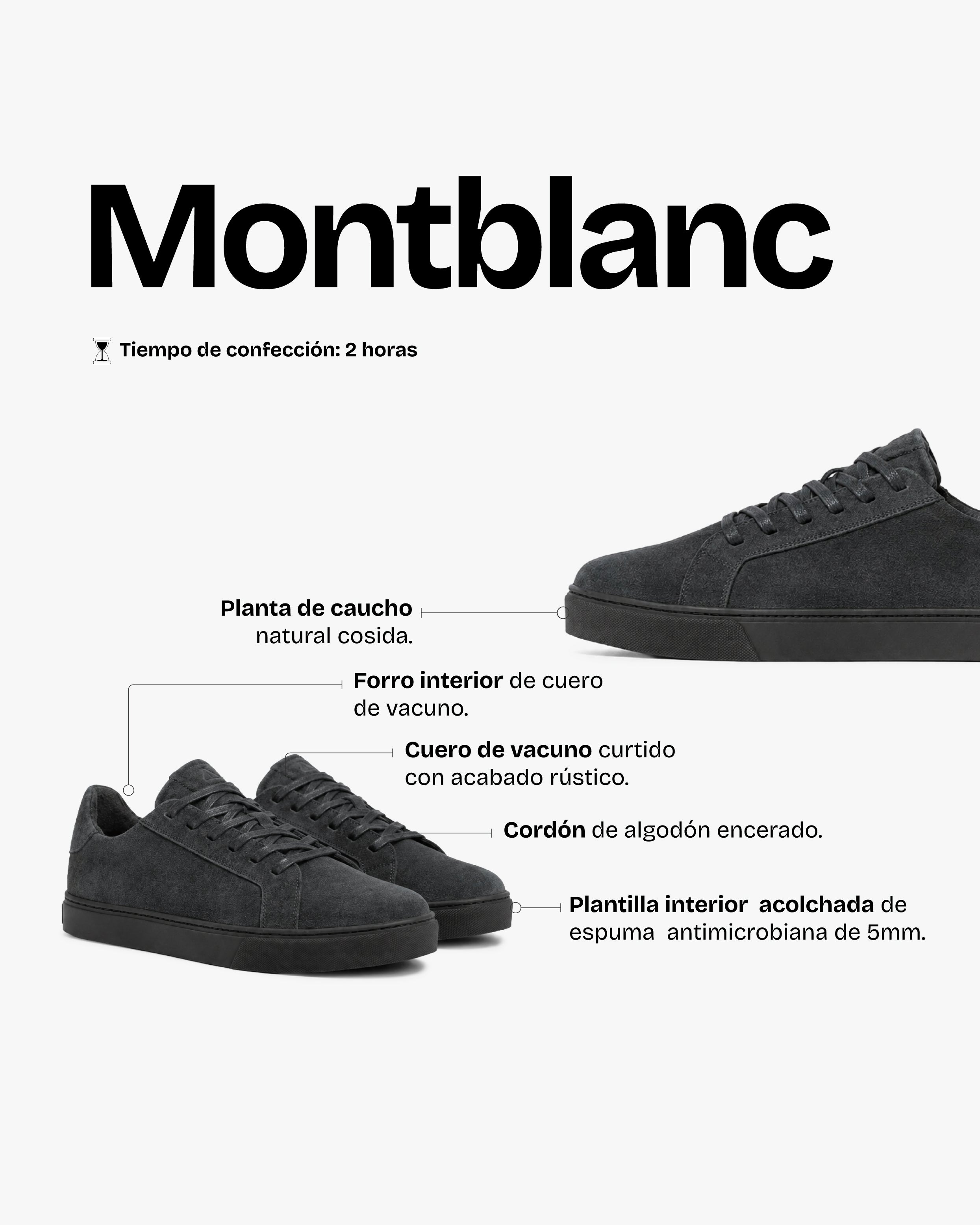 Zapatilla Hombre Montblanc Plomo
